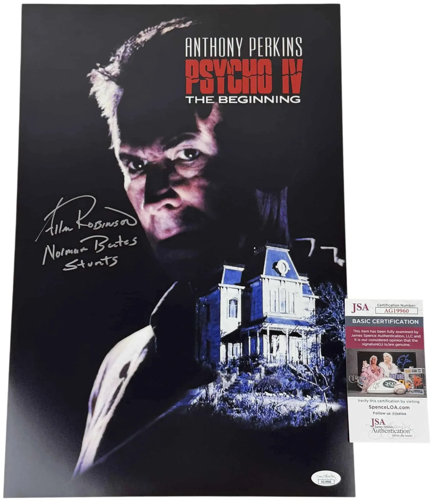 Allen Robinson — Allen Robinson signed 12x18 Poster Norman Bates Psycho IV JSA Authentication
