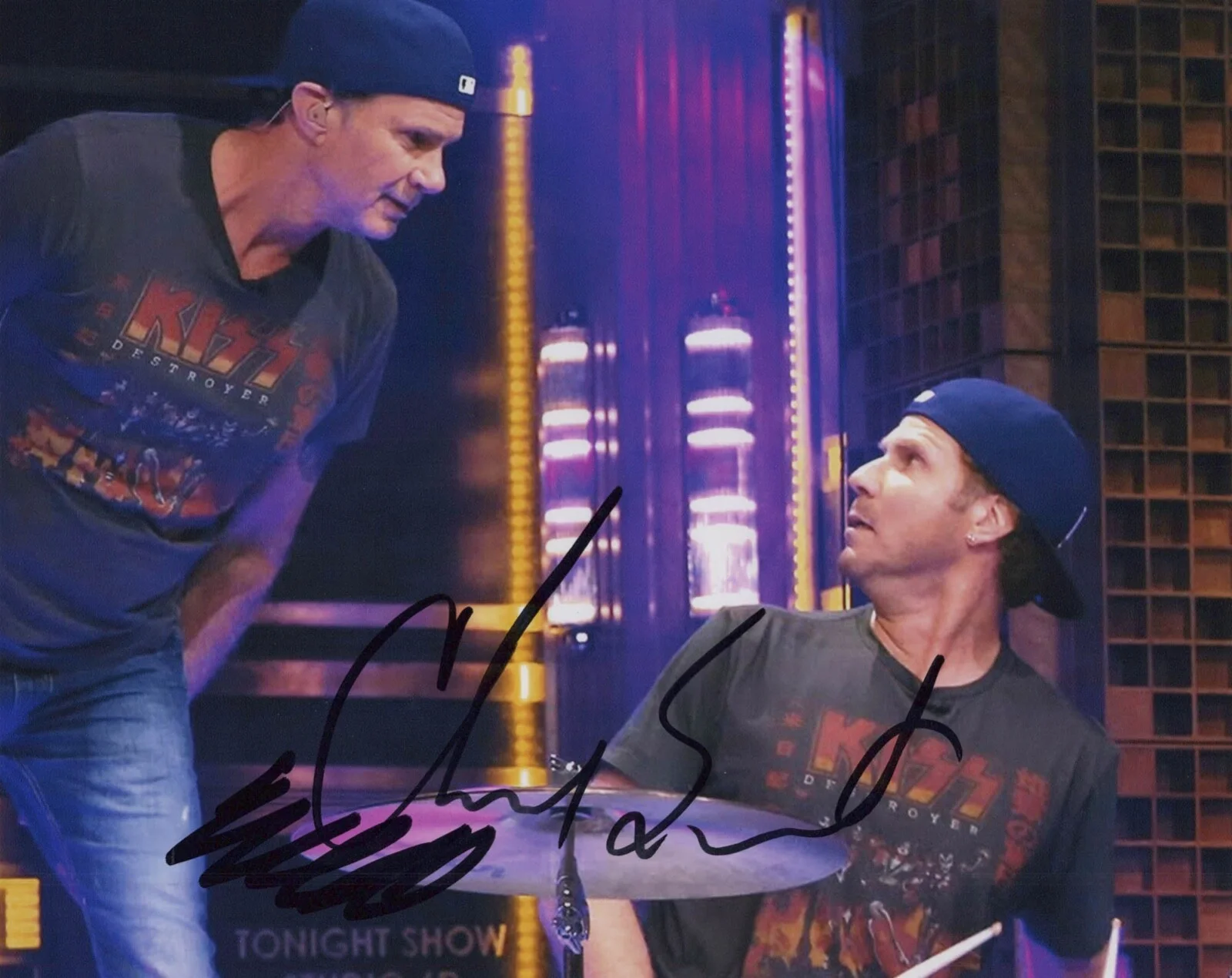 Will Ferrell, Chad Smith — Will Ferrell & Chad Smith signed "DRUM OFF" 8x10 Photo EXACT PROOF JSA COA Rare, изображение 5