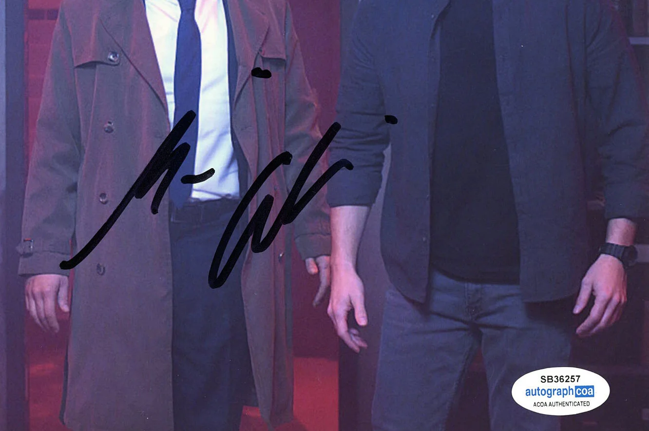 MISHA COLLINS — Misha Collins signed "SUPERNATURAL" 8x10 Photo i EXACT PROOF Castiel ACOA COA, изображение 5