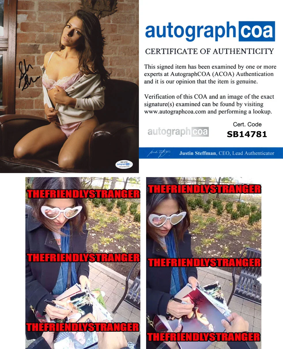 SARAH SHAHI — Sarah Shahi signed Autographed 8x10 Photo PARADISE Hot SEXY Bra Panties ACOA COA