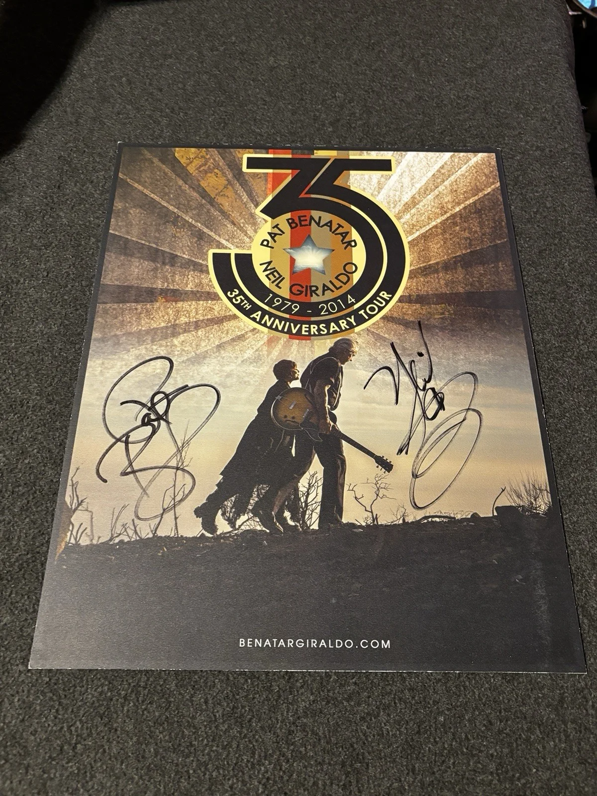 Pat Benatar & Neil Giraldo — Pat Benatar AUTOGRAPHED SIGNED rare LITHOGRAPH 2014 POSTER 35th Anniversary Tour