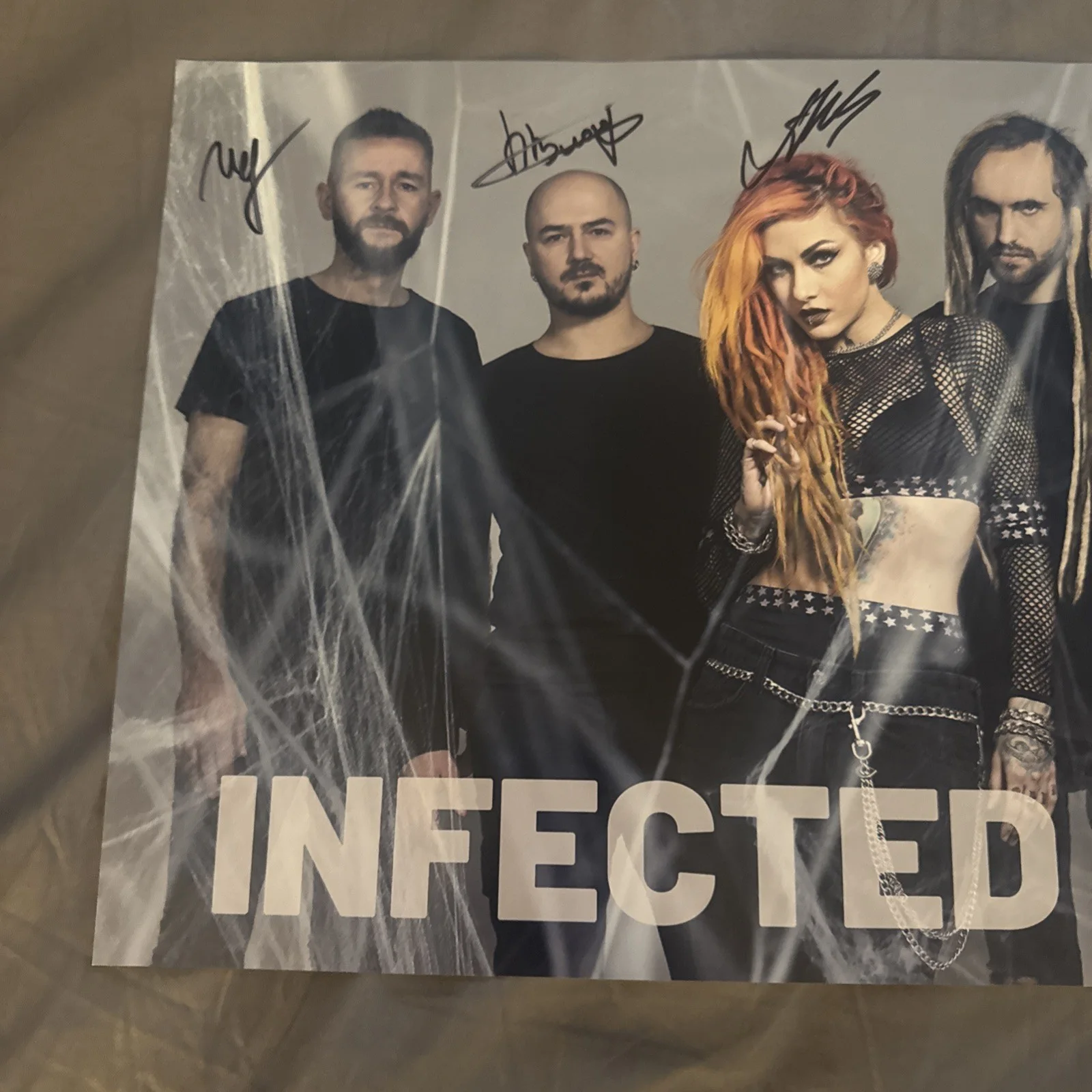 Infected Rain SIGNED autographed, infected Rain Poster, 11x17 JSA Certified Tour, изображение 2