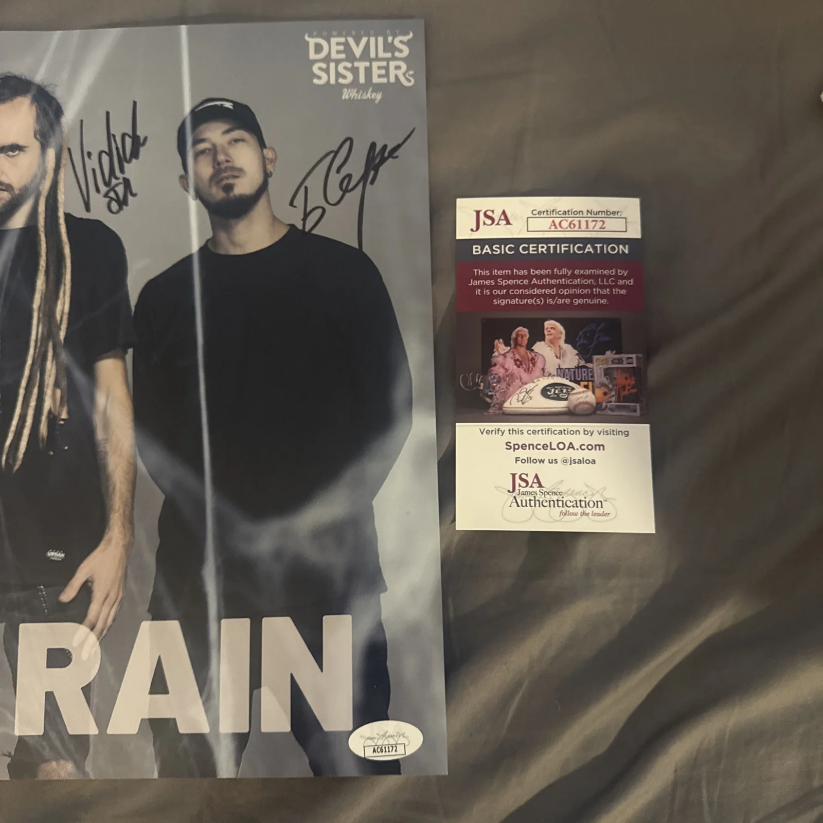 Infected Rain SIGNED autographed, infected Rain Poster, 11x17 JSA Certified Tour, изображение 4