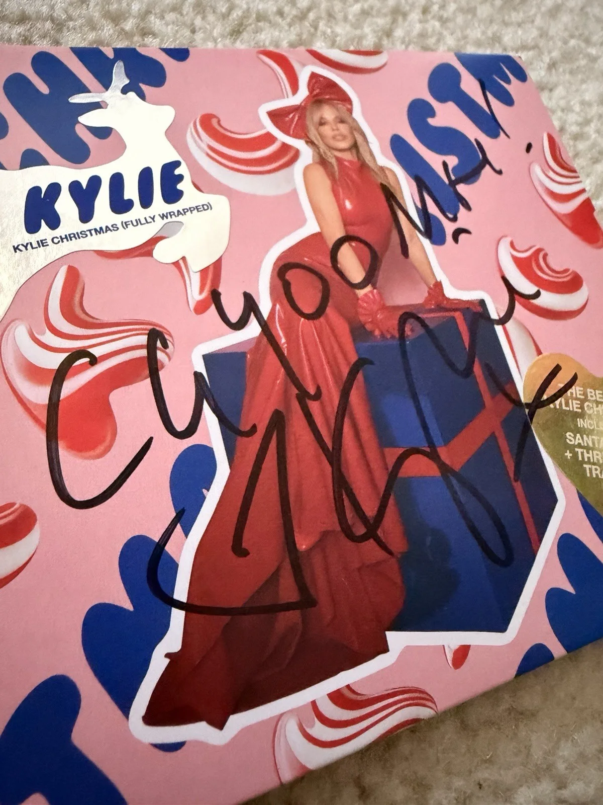 Kylie Minogue PERSONALLY SIGNED Christmas CD AUTOGRAPHED Can’t Get You Out Of My, изображение 2