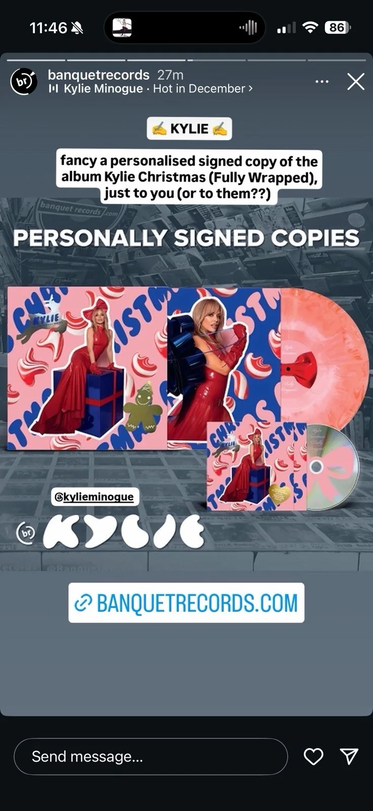 Kylie Minogue PERSONALLY SIGNED Christmas CD AUTOGRAPHED Can’t Get You Out Of My, изображение 5