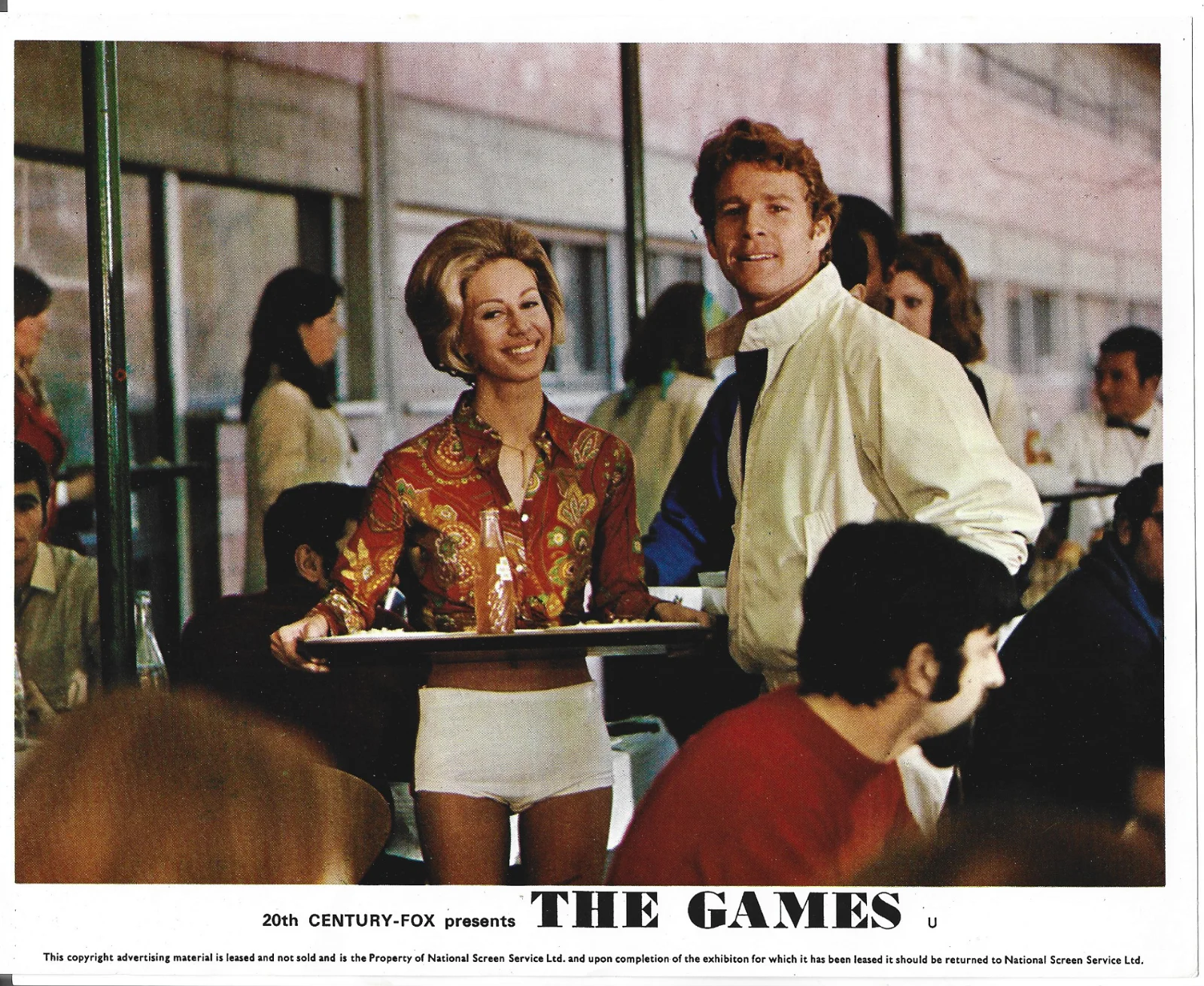 Cinema, Front of House, set The Games, Michael Crawford, Ryan O'Neal, 1970, изображение 2