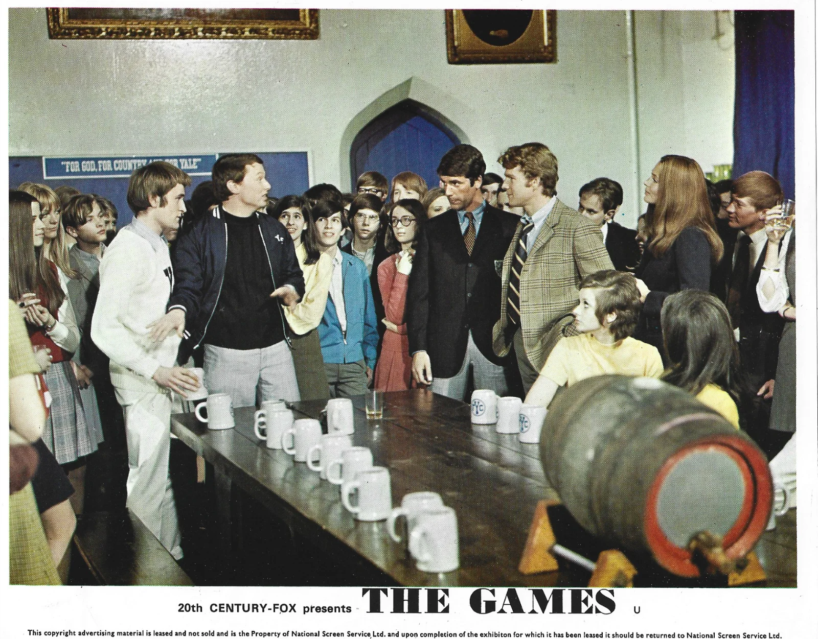Cinema, Front of House, set The Games, Michael Crawford, Ryan O'Neal, 1970, изображение 3