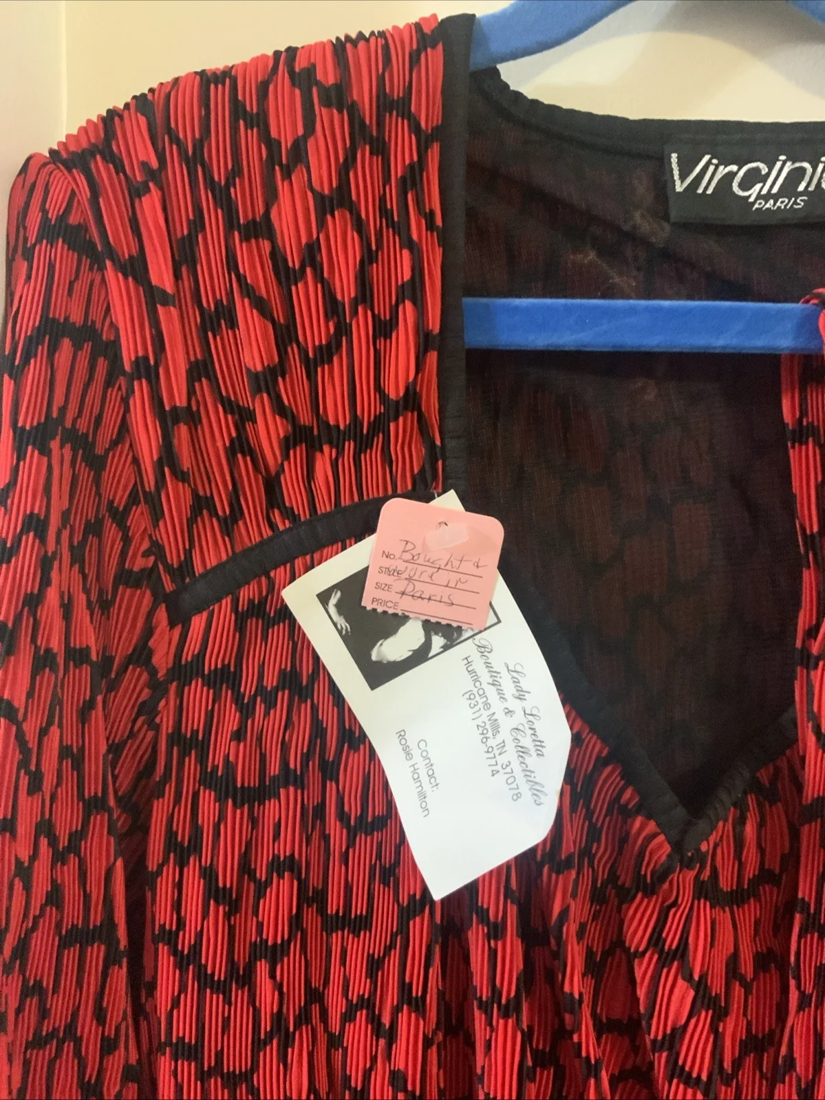 Dress Worn By Loretta Lynn In Paris & autographed By Her,bought At Her Ranch bou, изображение 4