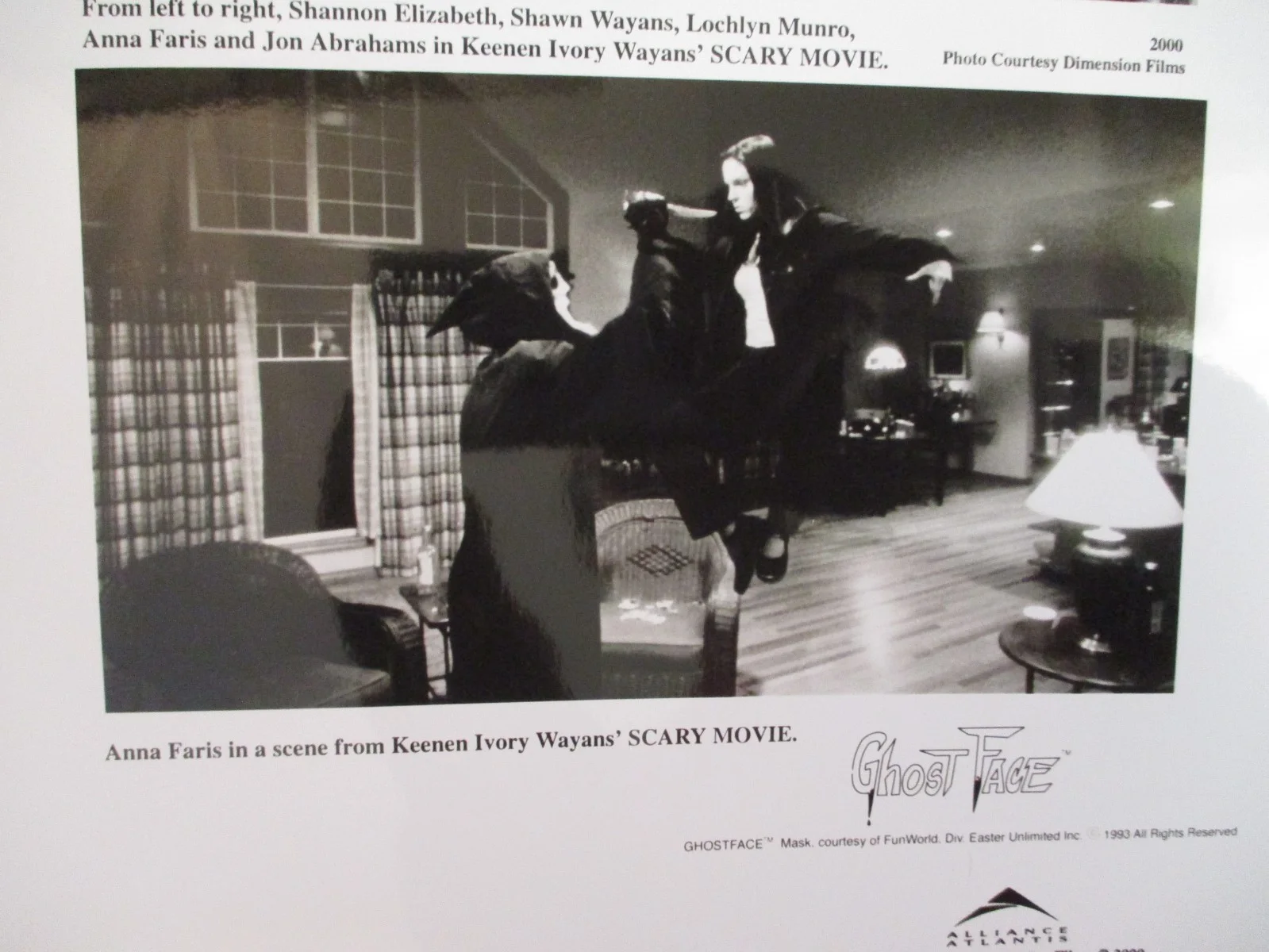 Shannon Elizabeth/Lochlyn Munro/Anna Faris/Shawn Wayan(SCARY MOVIE)2000 BW Photo, изображение 3