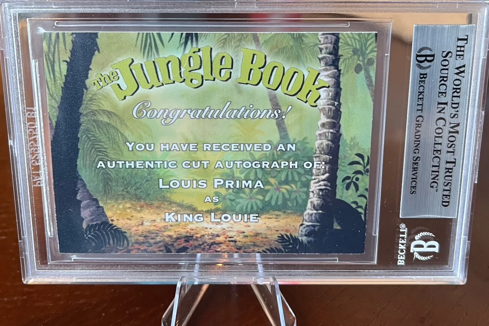 LOUIS PRIMA Signed Autograph Jungle Book King Louie Card Cut BAS COA, изображение 2