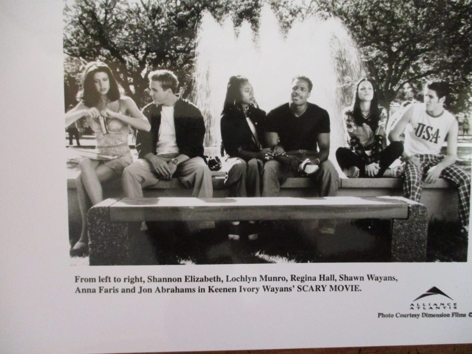 Shannon Elizabeth/Lochlyn Munro/Anna Faris/Regina Hall(SCARY MOVIE)2000 BW Photo, изображение 2