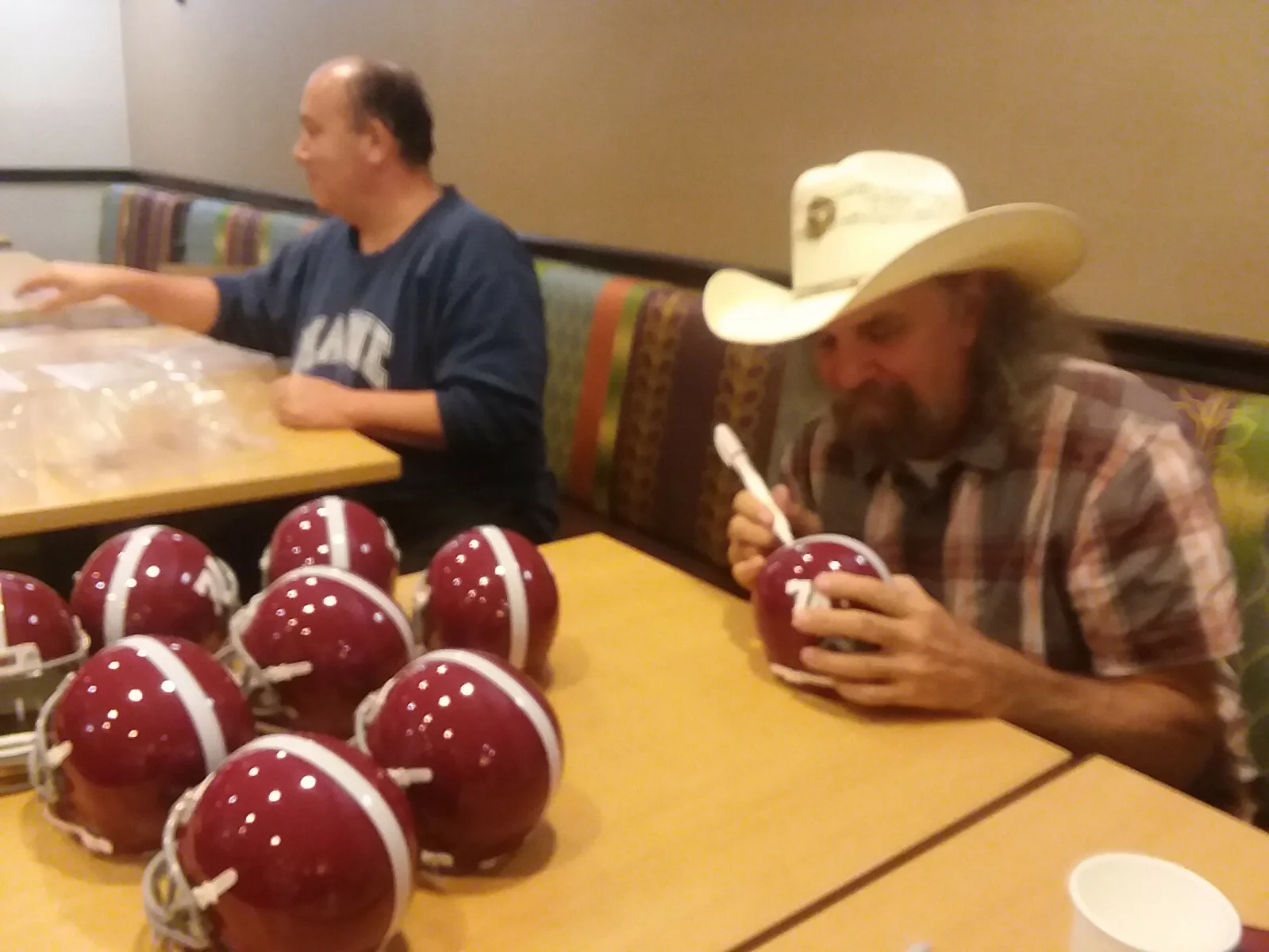 Lynyrd.Skynyrd drummer Artimus Pyle autographed Sweet Home Alabama mini Helmet, image 4