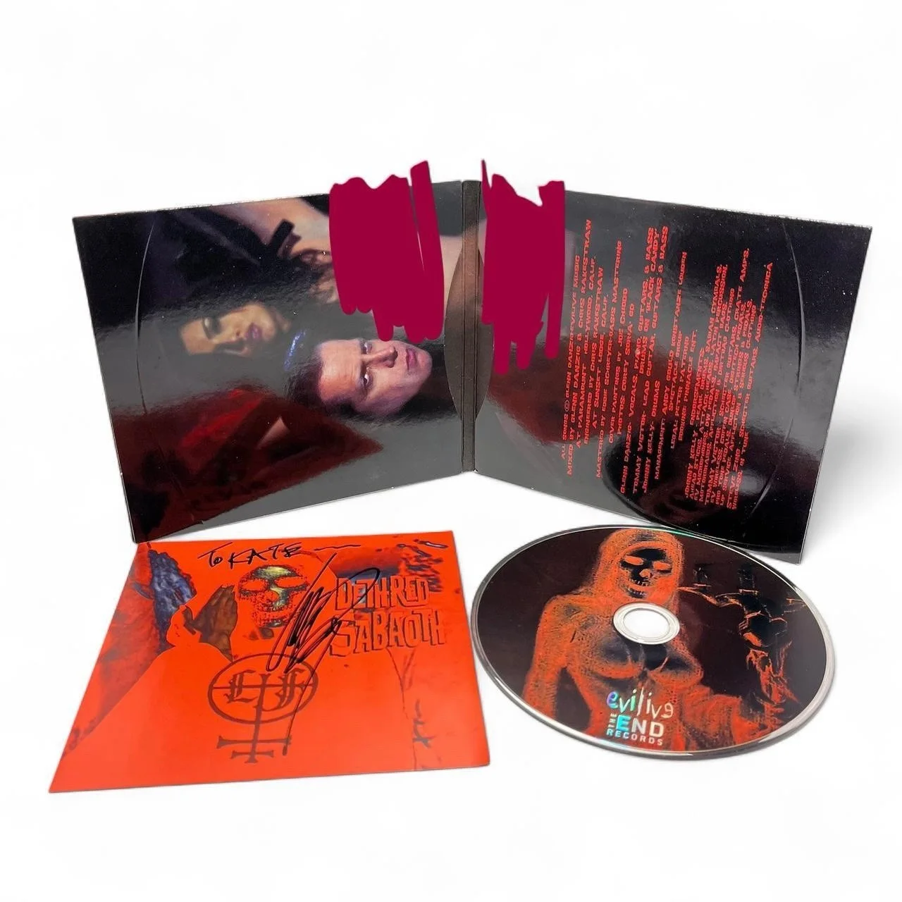 Danzig Deth Red Sabaoth CD Glenn Danzig Autographed / Signed Punk Rock Metal, image 2