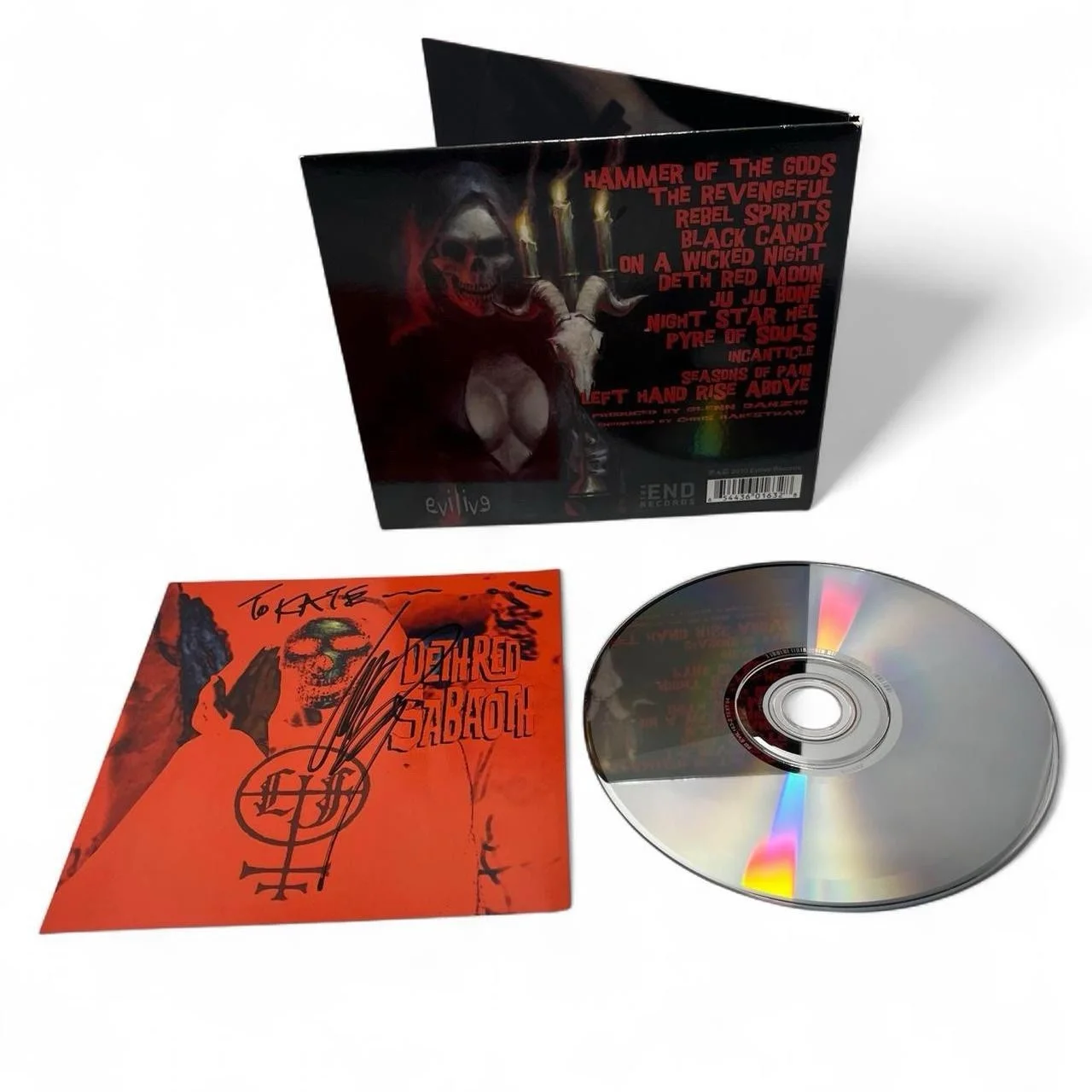 Danzig Deth Red Sabaoth CD Glenn Danzig Autographed / Signed Punk Rock Metal, image 3