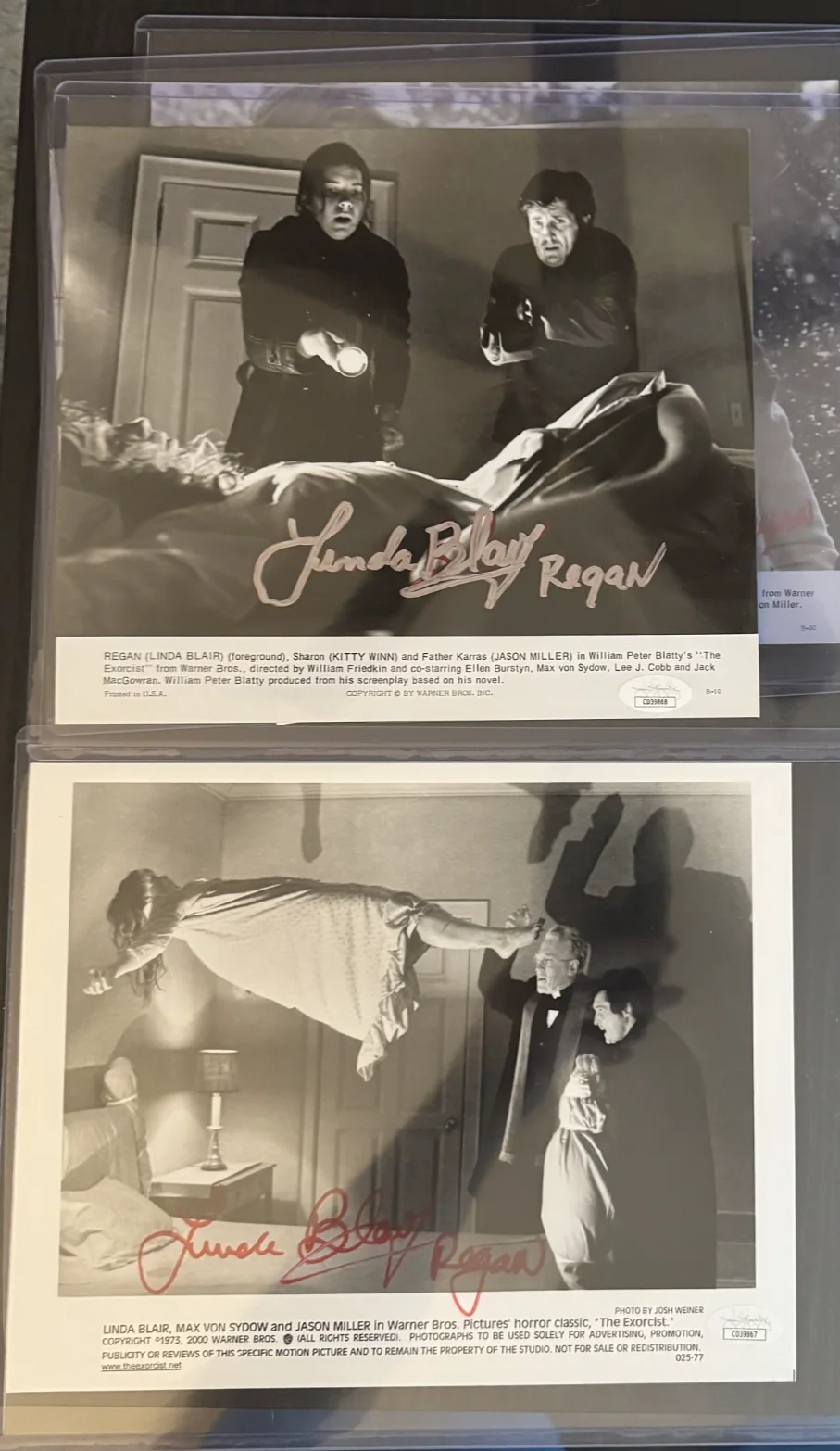 9X Linda Blair Autographed The Exorcist Original Press Kit Complete JSA, изображение 2