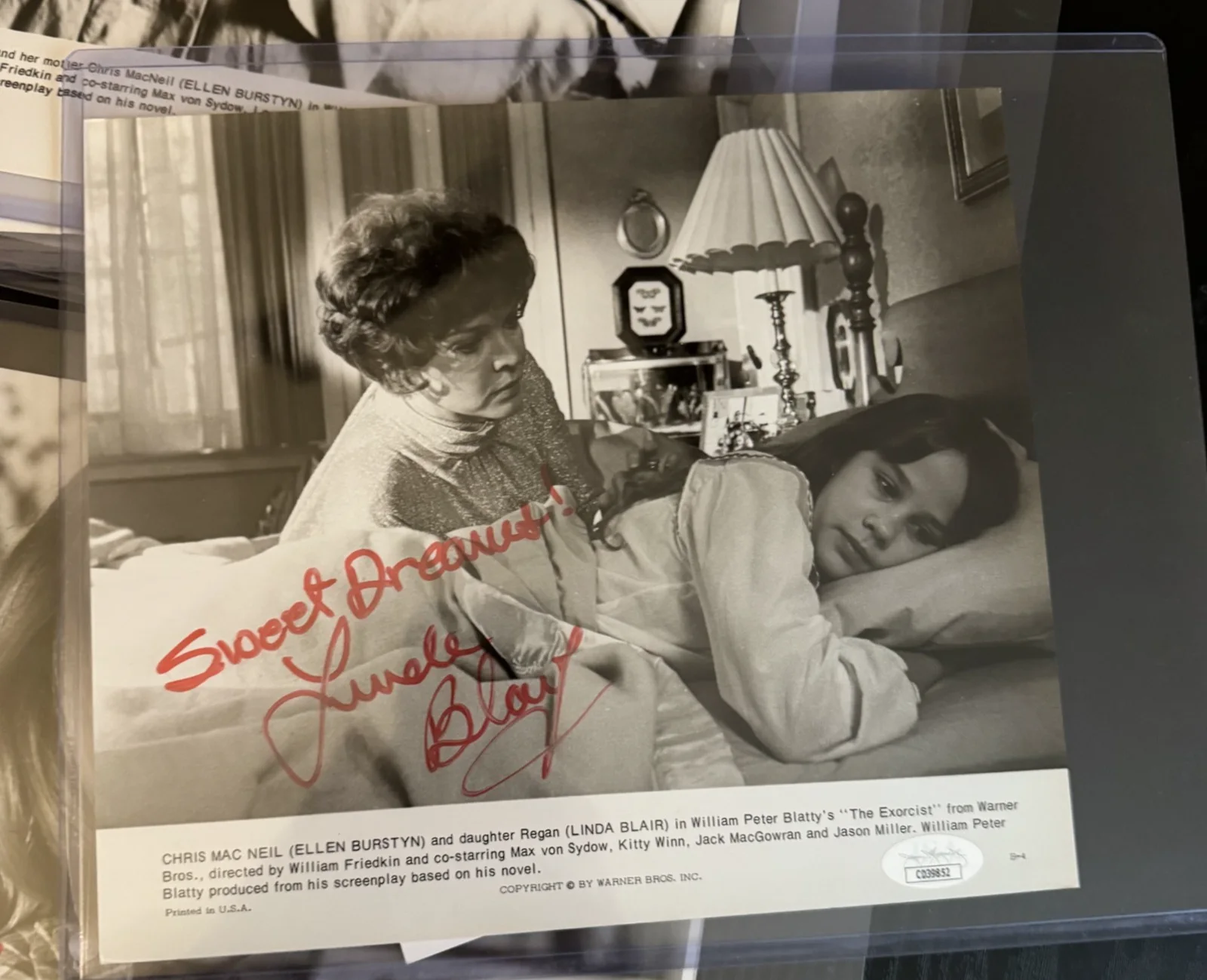 9X Linda Blair Autographed The Exorcist Original Press Kit Complete JSA, изображение 3