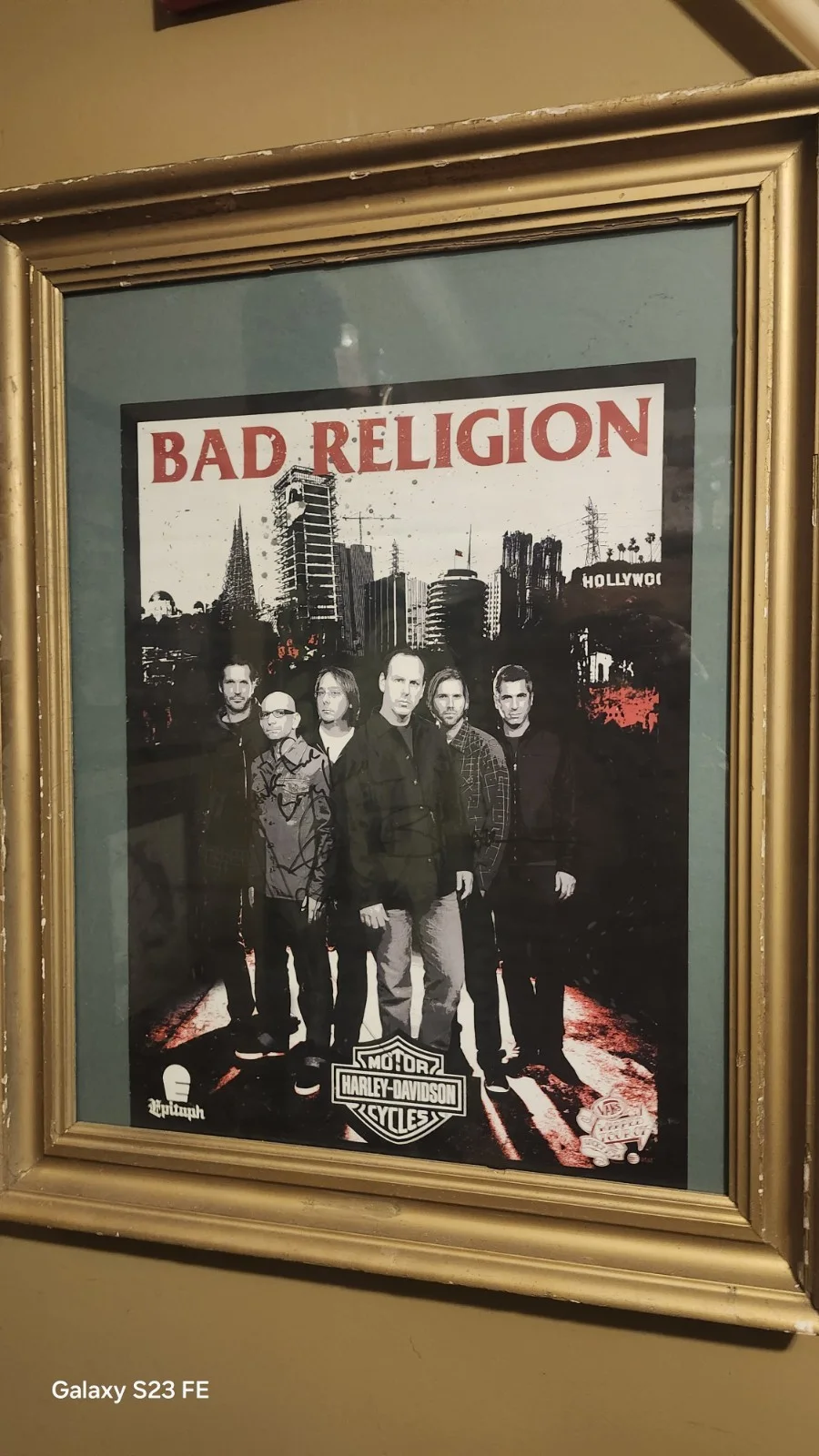 Autographed Bad Religion Poster From Warped Tour 2007 (Frame Not Included) Rare, image 2