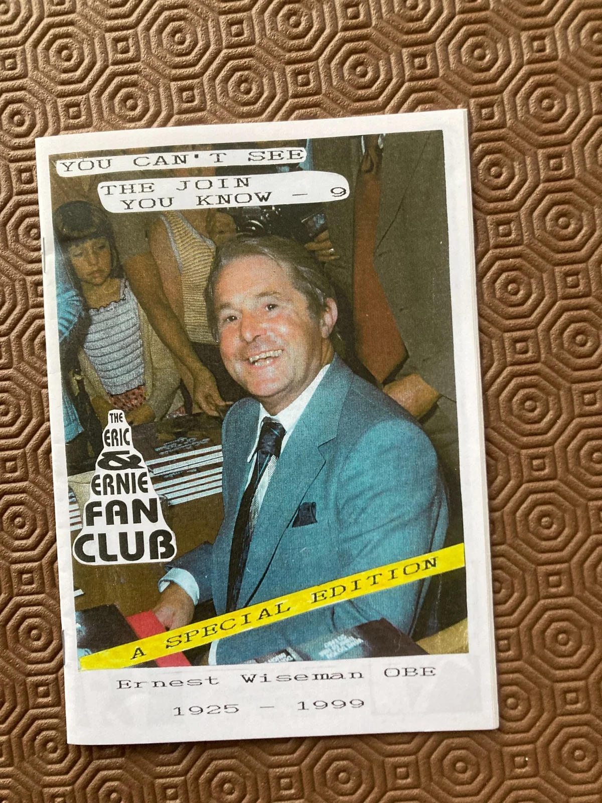 Ernie Wise Eric Morecambe fan club booklet RIP ERNIE scarce issue 14/20cm, image 2