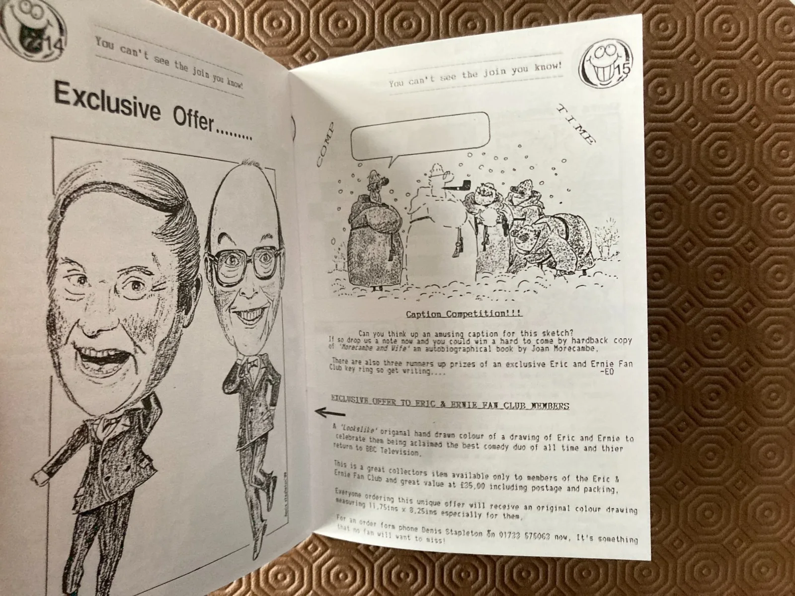 Ernie Wise Eric Morecambe fan club booklet RIP ERNIE scarce issue 14/20cm, image 5