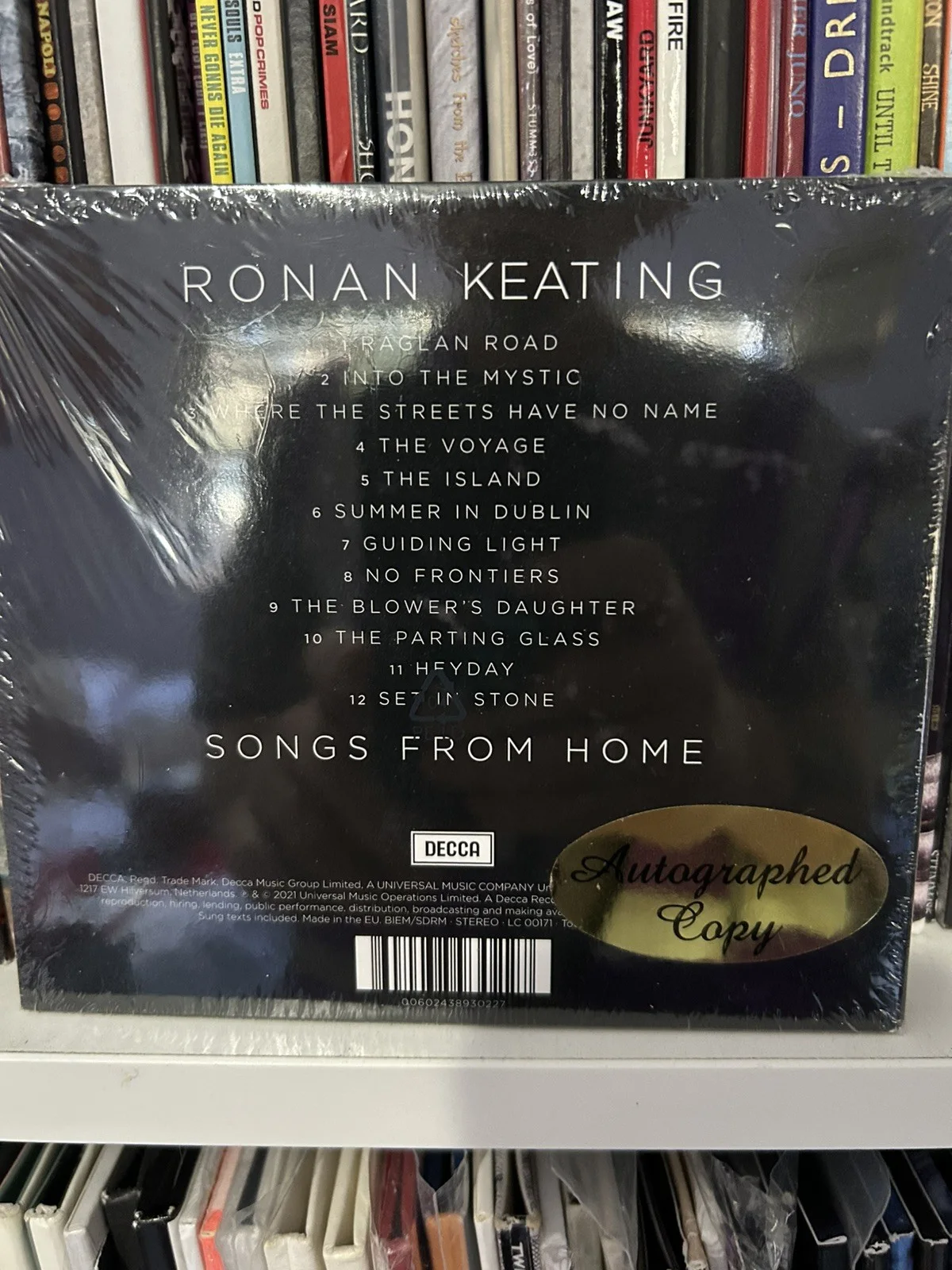 Signed Ronan Keating CD, Songs From Home, Brand New Sealed, Autographed Insert, изображение 4