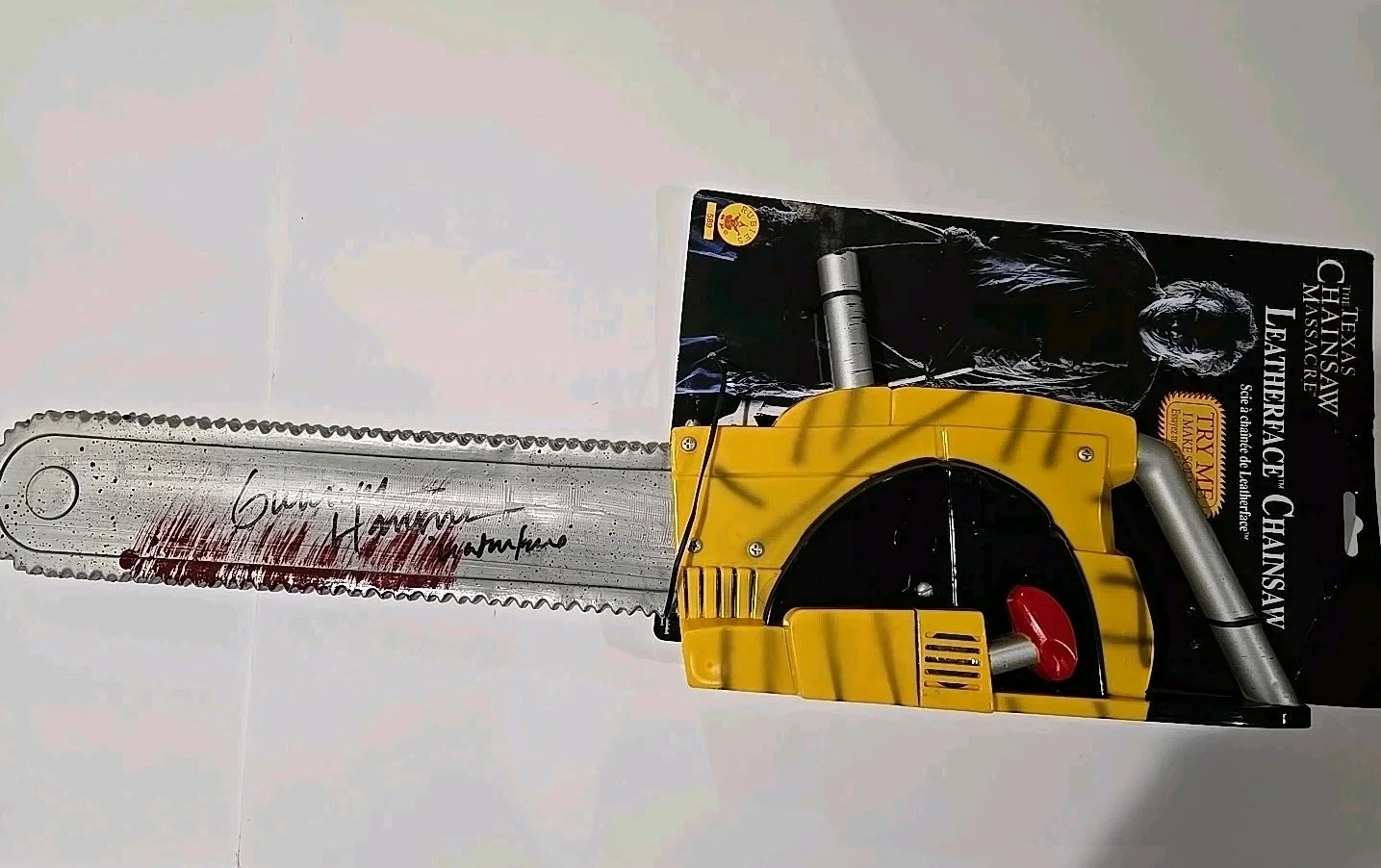 GUNNAR HANSEN — GUNNAR HANSEN LEATHERFACE TEXAS CHAINSAW MASSACRE AUTOGRAPHED CHAINSAW W/PROOF, image 2