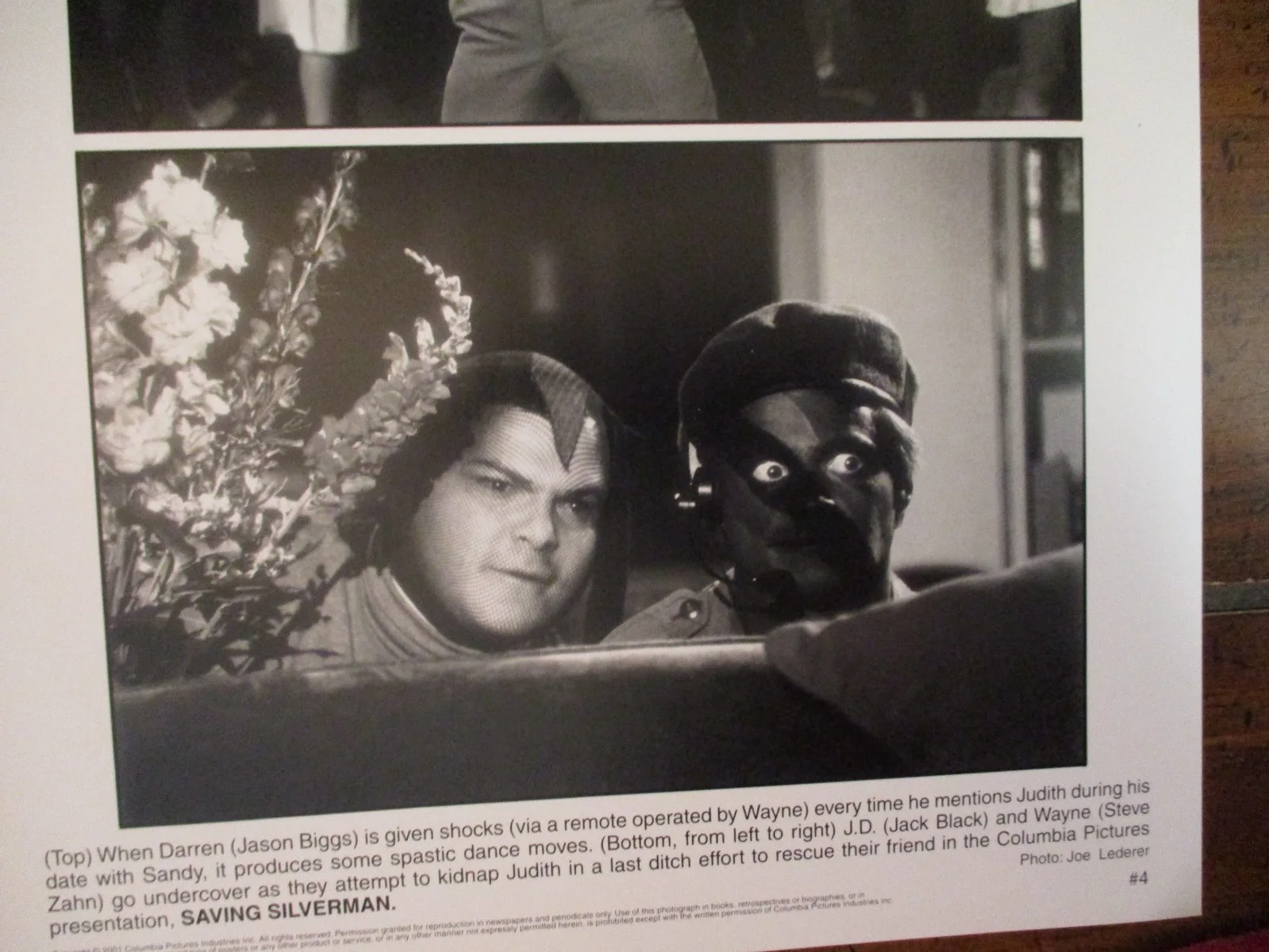 Jason Biggs/Jack Black/Steven Zahn(SAVING SILVERMAN)2001 8 x 10 B &W Press Photo, изображение 2