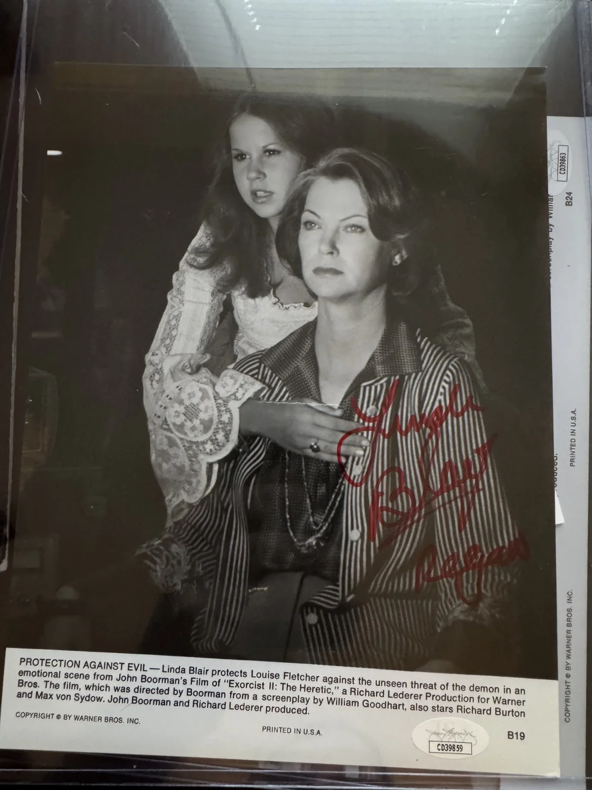 10X Linda Blair Autographed Exorcist II The Heretic Original Press Kit Promo Set, изображение 3