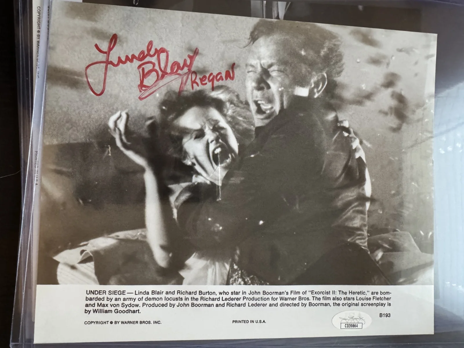 10X Linda Blair Autographed Exorcist II The Heretic Original Press Kit Promo Set, изображение 5