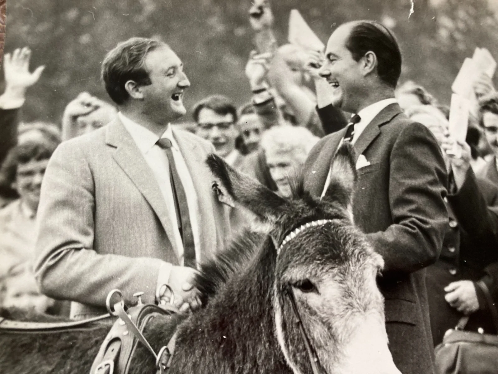 PETER HAIGH RONALD FRASER AT DONKEY DERBY ST ALBANS AREA PHOTOGRAPH 26/22 CM, image 3