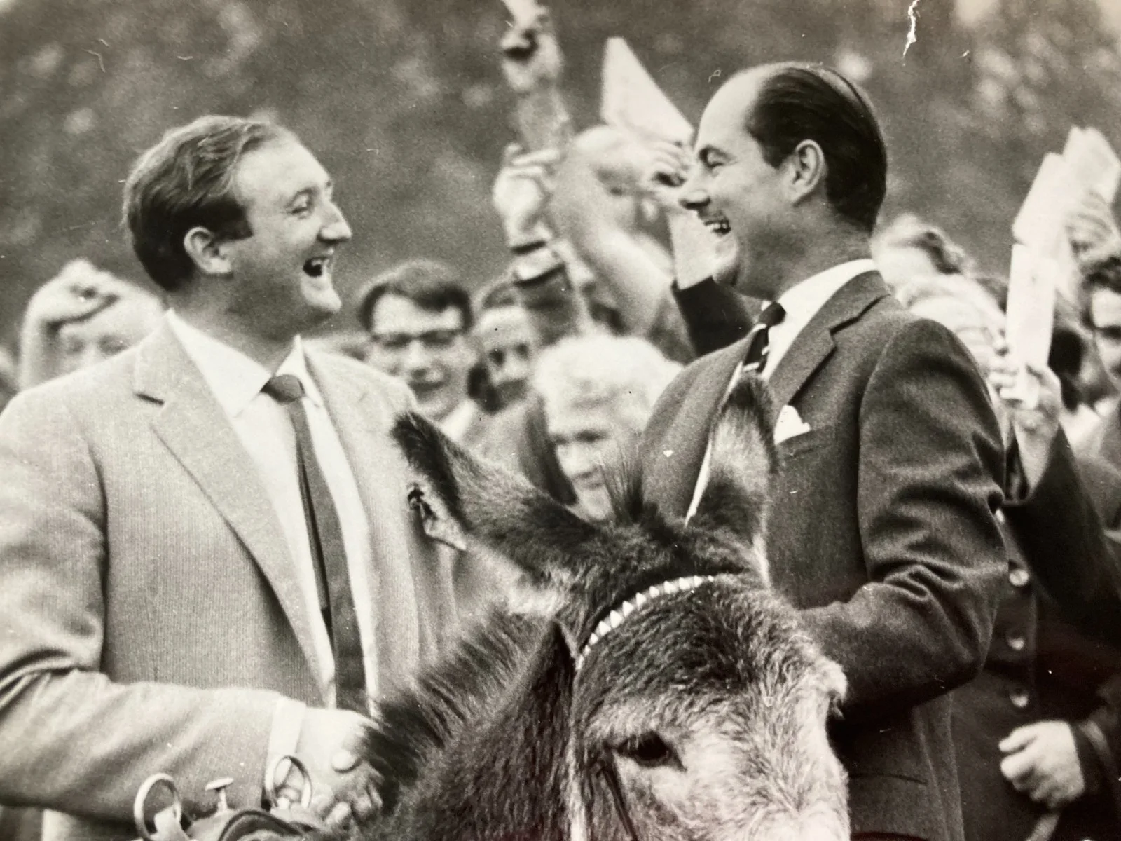 PETER HAIGH RONALD FRASER AT DONKEY DERBY ST ALBANS AREA PHOTOGRAPH 26/22 CM, image 4