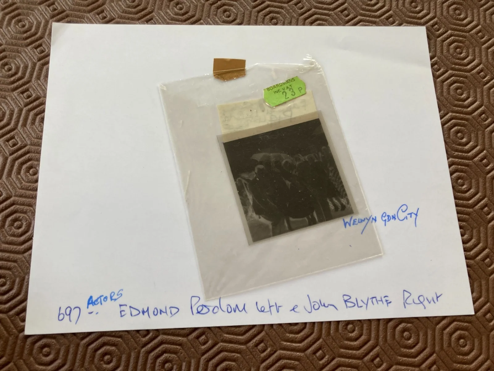 EDMUND PERDOM JOHN BLYTHE ORIGINAL NEGATIVE AND LATER PRINT PHOTOGRAPH 1950s, image 2