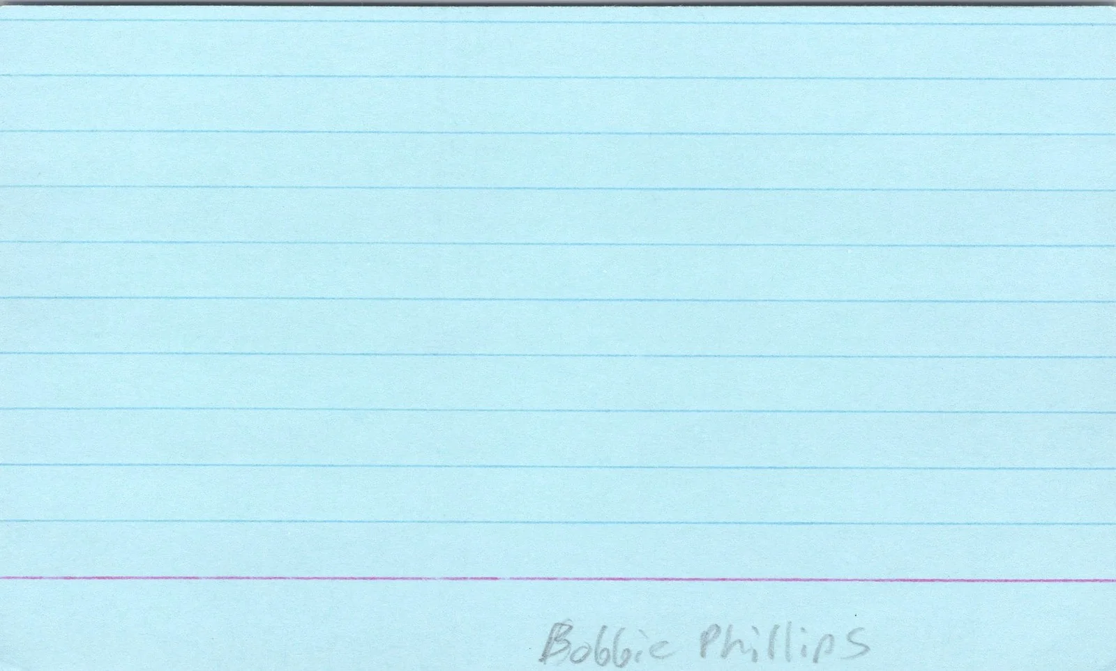 Bobbie Phillips — Bobbie Phillips Signed 3x5 Index Card Murder One Autographed, изображение 2
