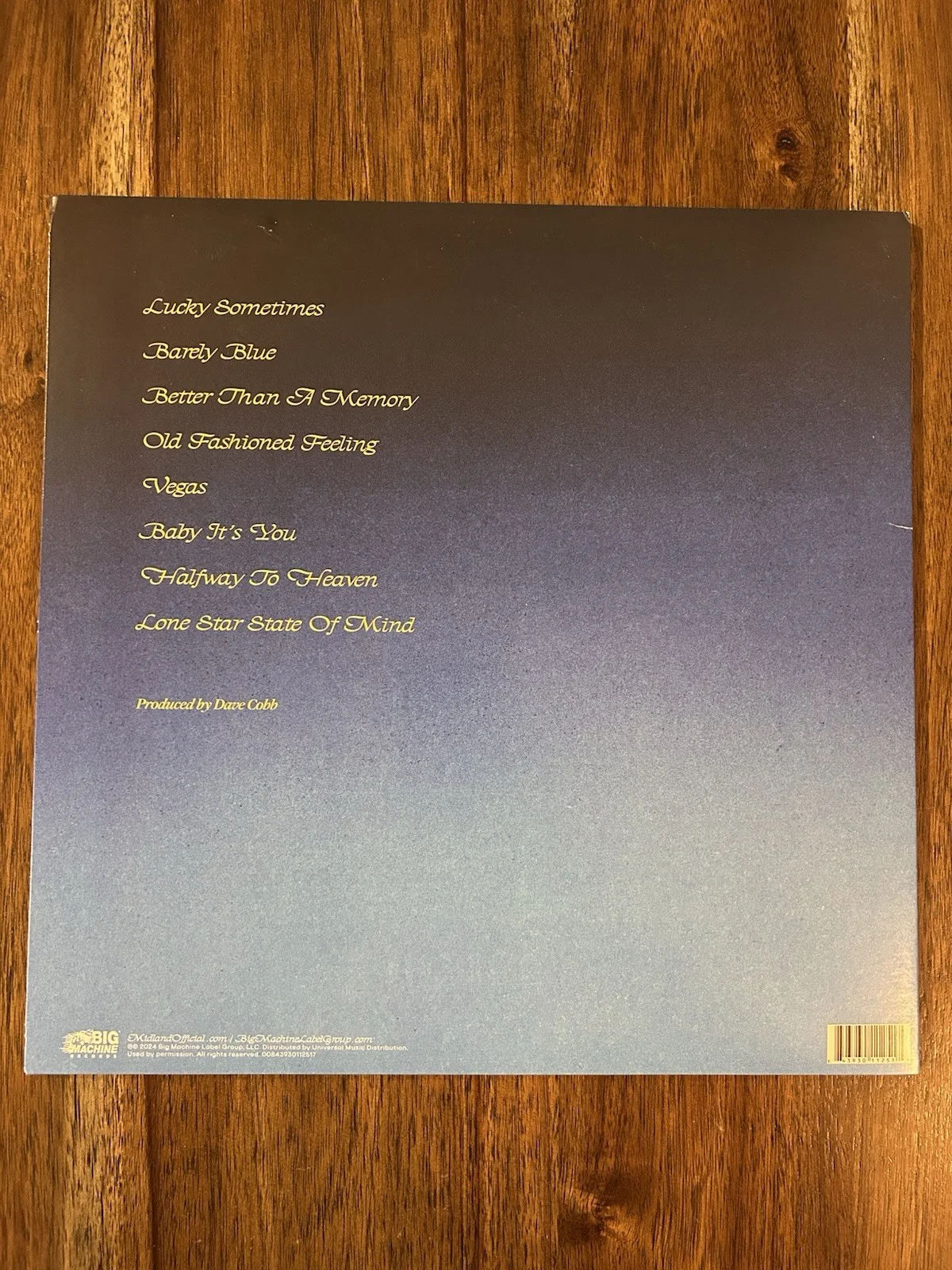 ‘Midland’ Full Band Signed ‘Barely Blue’ Vinyl Album Mark Wystrach +2 RARE, изображение 2