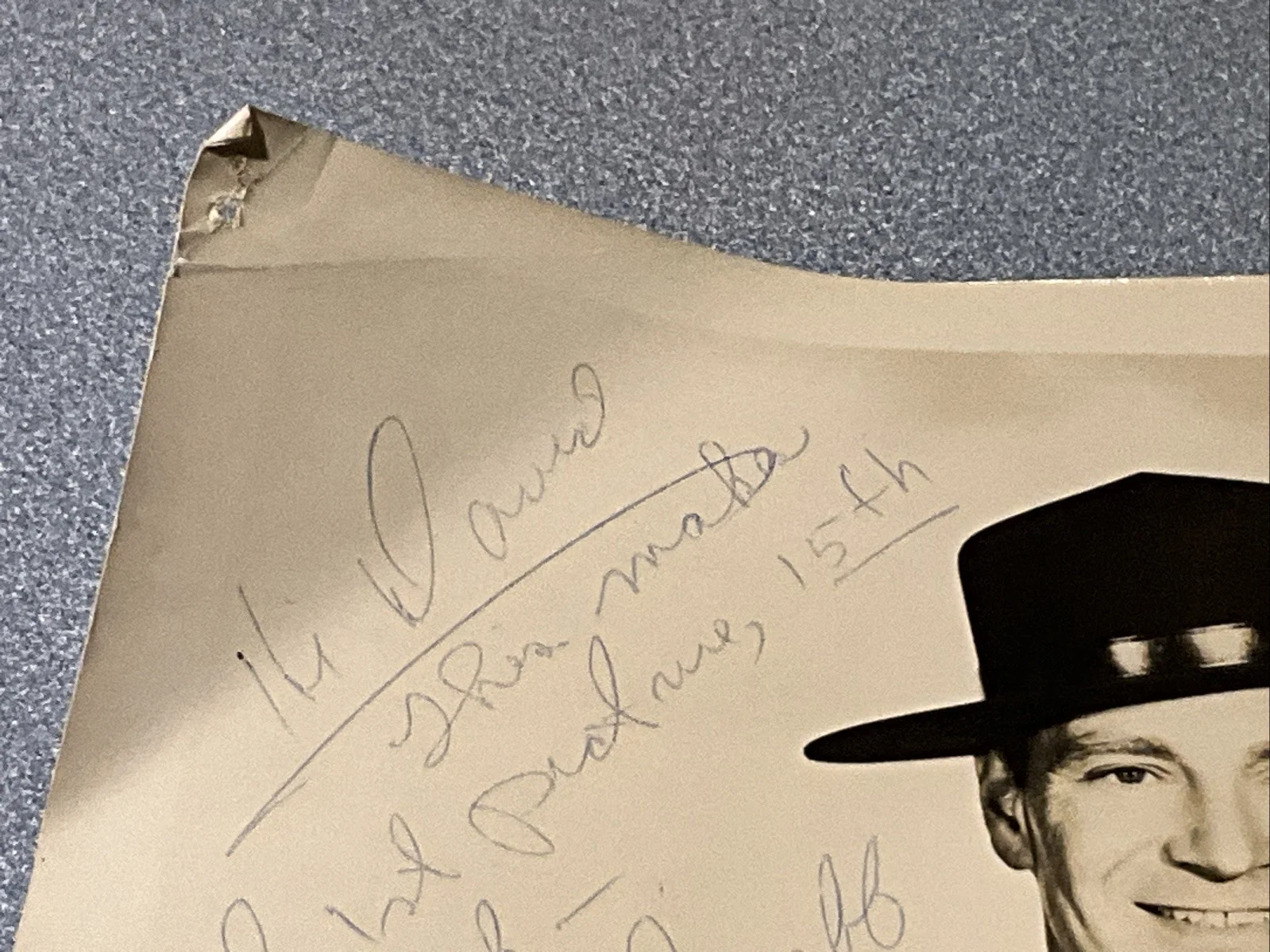 Richard Webb — ACTOR Richard Webb Signed LARGE 8X10 Photo “ BORDER PATROL " 1959, изображение 5