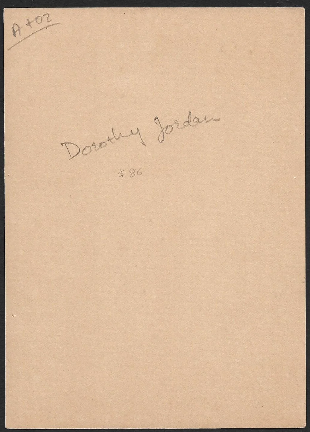 (BL) Fan mail 5x7 photo Dorothy Jordan, изображение 2