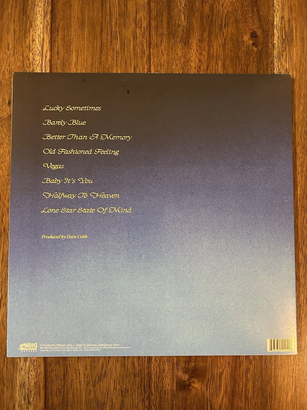‘Midland’ Full Band Signed ‘Barely Blue’ Vinyl Album Mark Wystrach +2 RARE, изображение 3