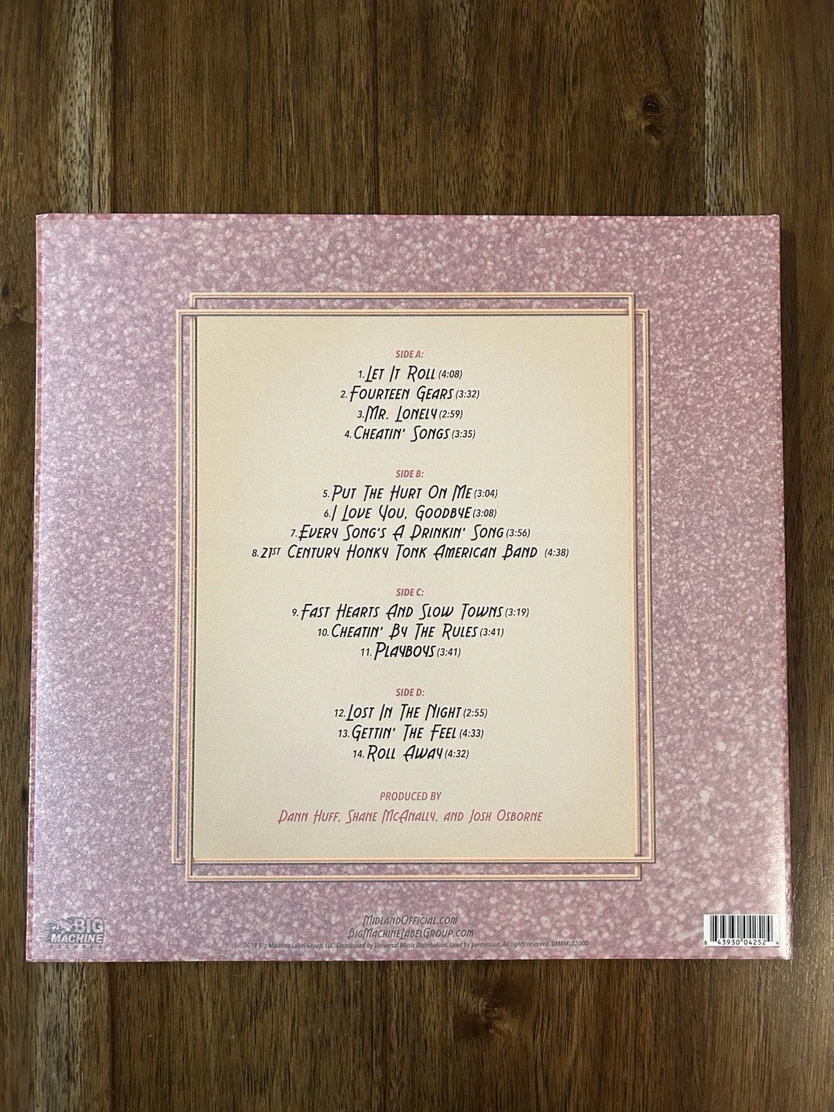 ‘Midland’ Full Band Signed ‘Let It Roll’ Vinyl Album Mark Wystrach +2 RARE, image 2