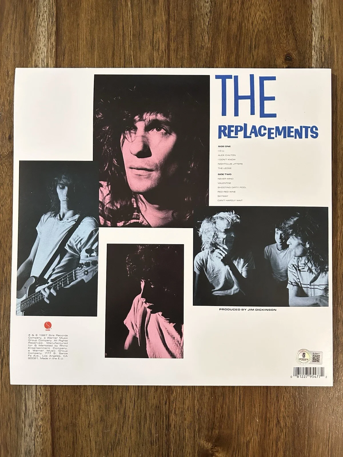Chris Mars ‘The Replacements’ Band Signed Vinyl ‘Pleased To Meet Me’ Beckett, image 2