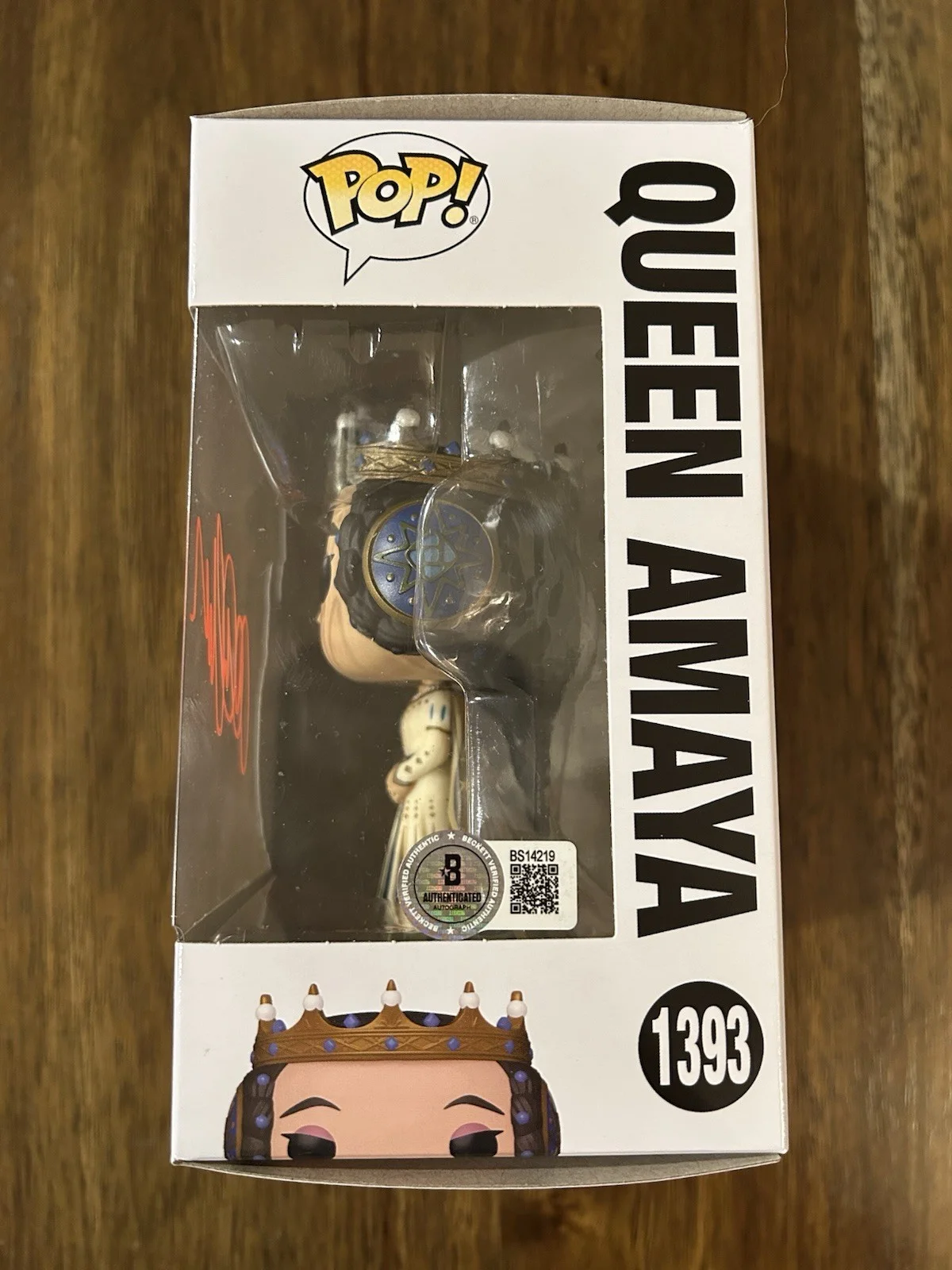 Angelique Cabral ‘Wish’ Signed ‘Queen Amaya’ Funko Pop Beckett Disney, image 2