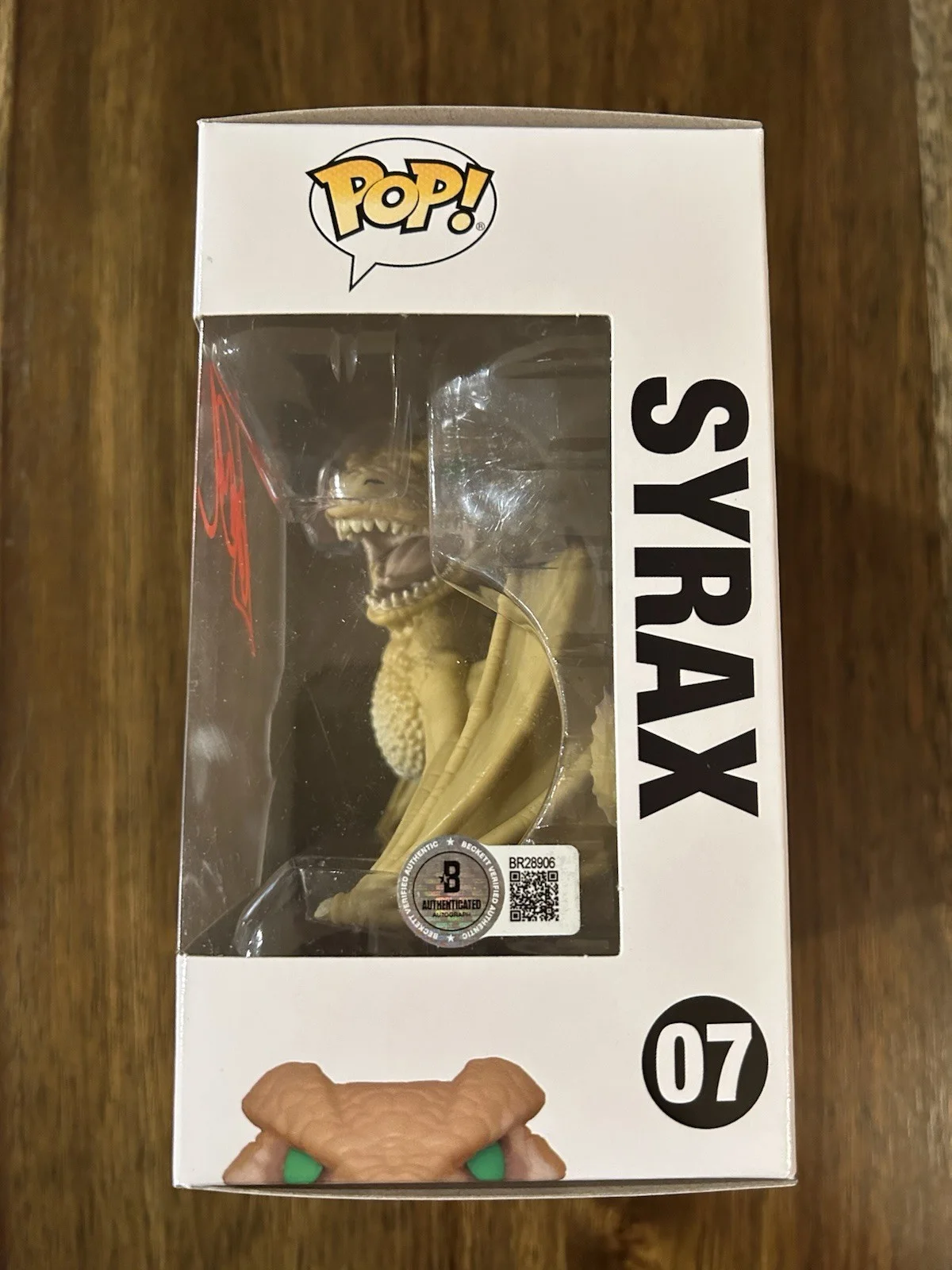 Tom Glynn-Carney 'House Of The Dragon' Signed Syrax Funko Pop King Aegon Beckett, изображение 2