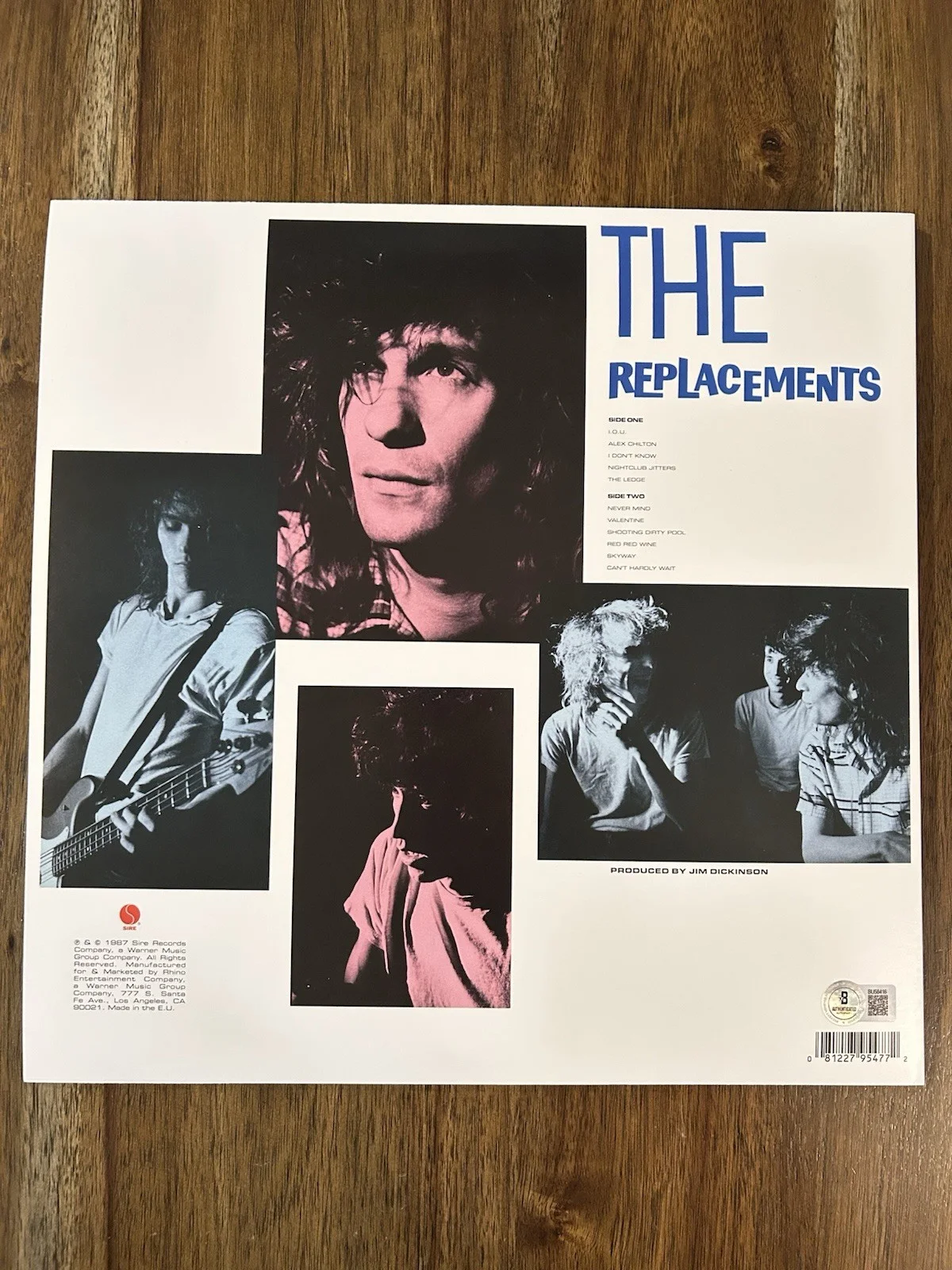 Chris Mars ‘The Replacements’ Band Signed Vinyl ‘Pleased To Meet Me’ Beckett, image 2