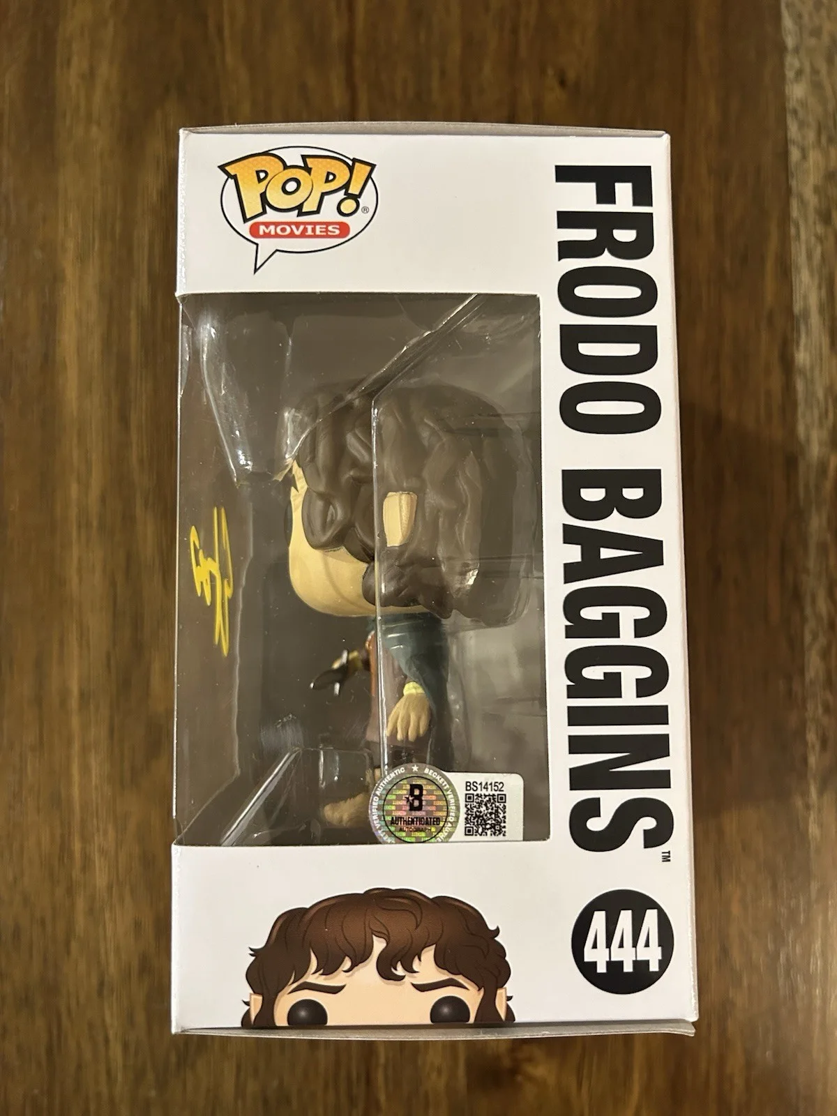 Elijah Wood — Elijah Wood ‘Lord Of The Rings’ Signed Funko Pop ‘Frodo’ Beckett Certified, изображение 2