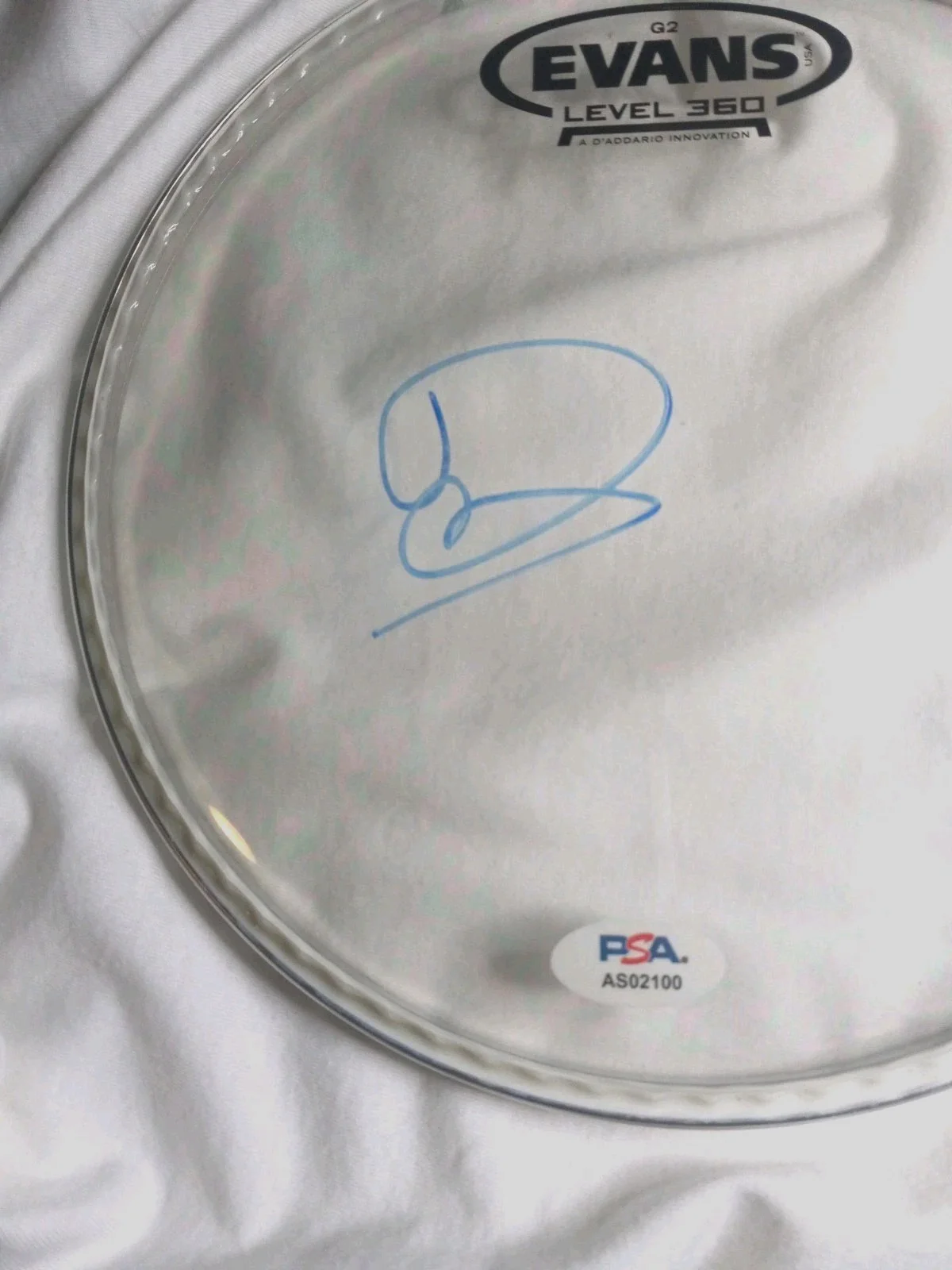 DAVE GROHL SIGNED CLEAR DRUM HEAD PSA LETTER !, image 2