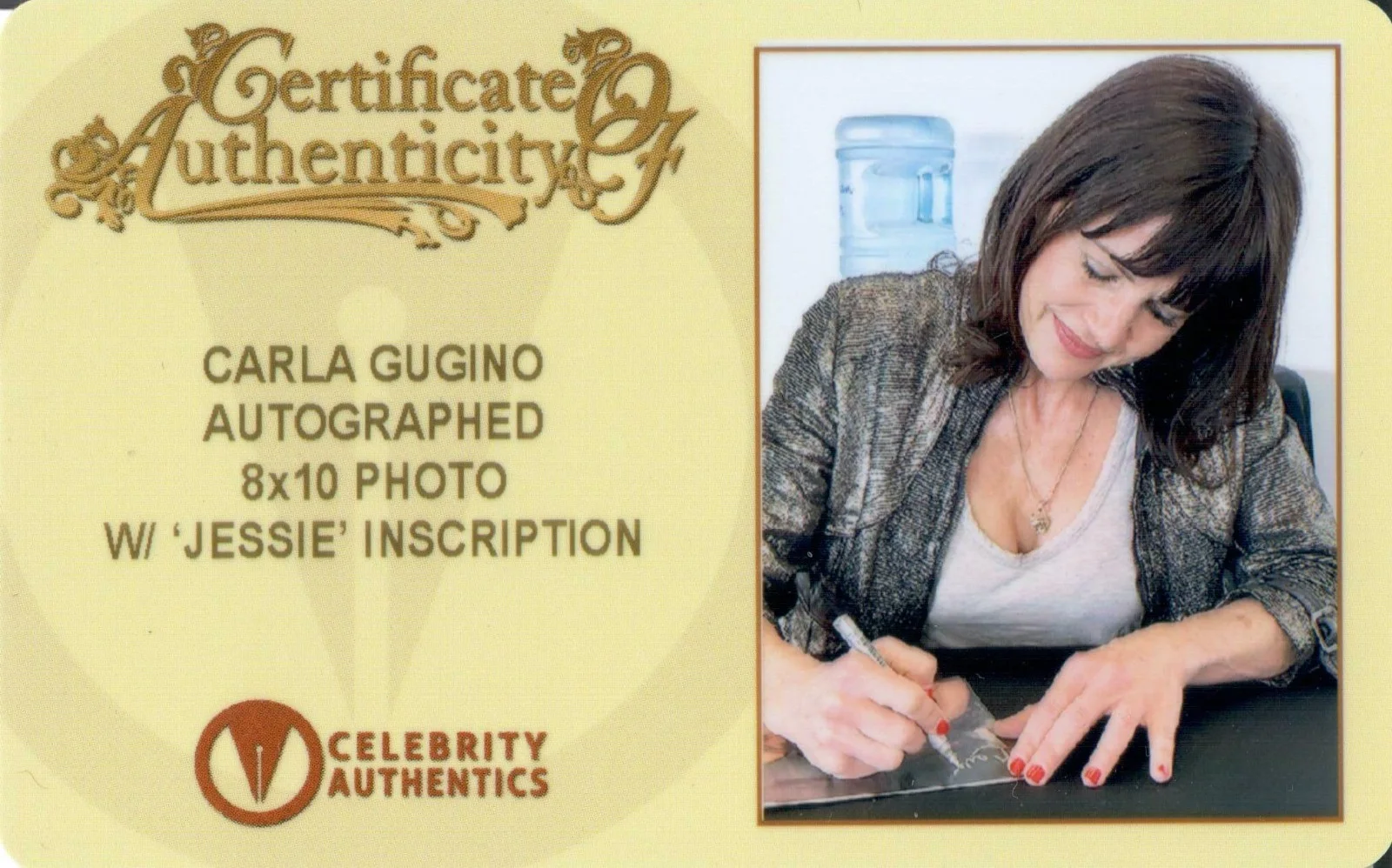 Carla Gugino — Carla Gugino ‘Gerald's Game’ Original Autographed 8x10 Signed photo w/ CoA & FSD, изображение 2