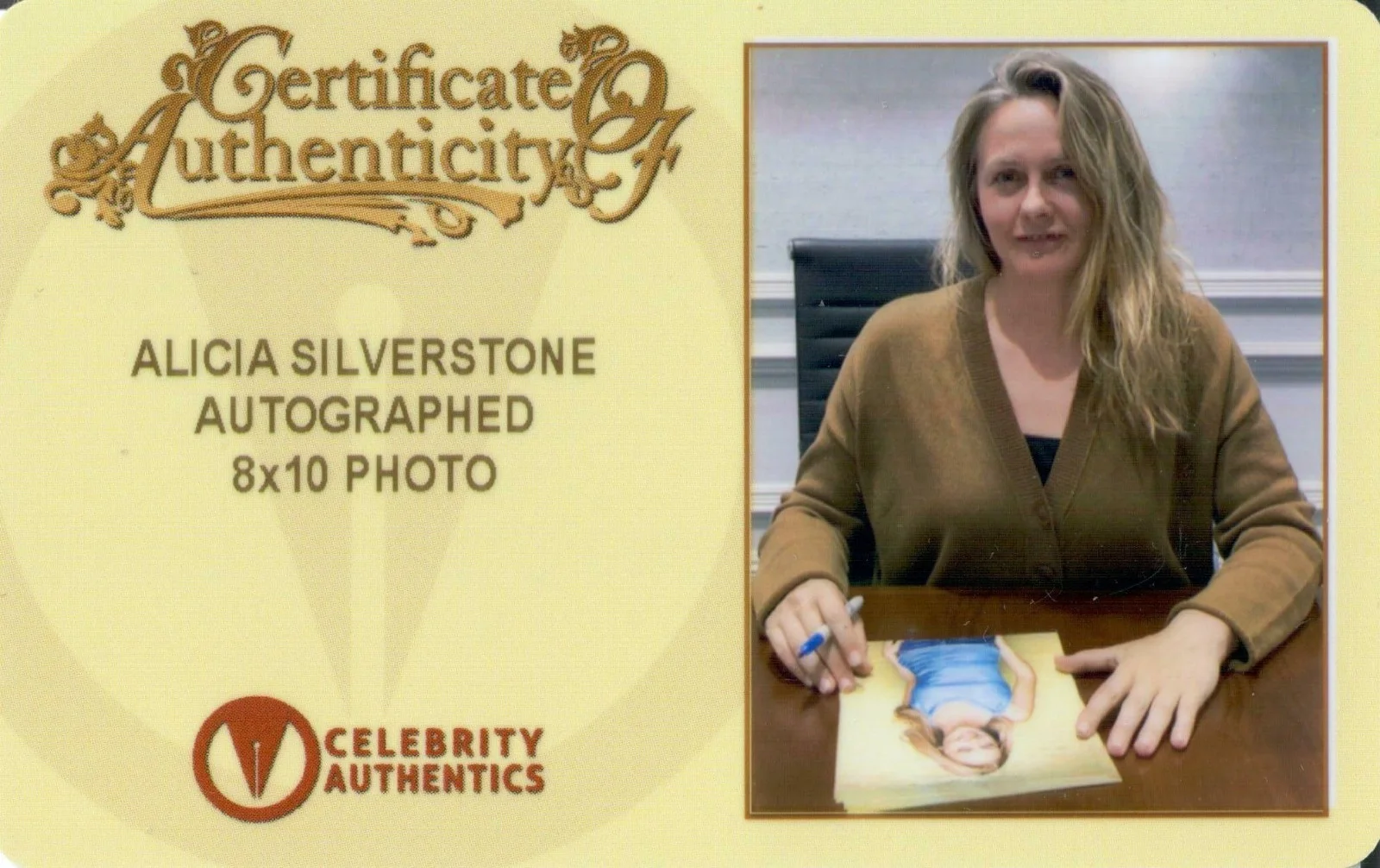 Alicia Silverstone — Alicia Silverstone Original Autographed 8x10 Signed photo CA Cert of Auth & FSD, image 2