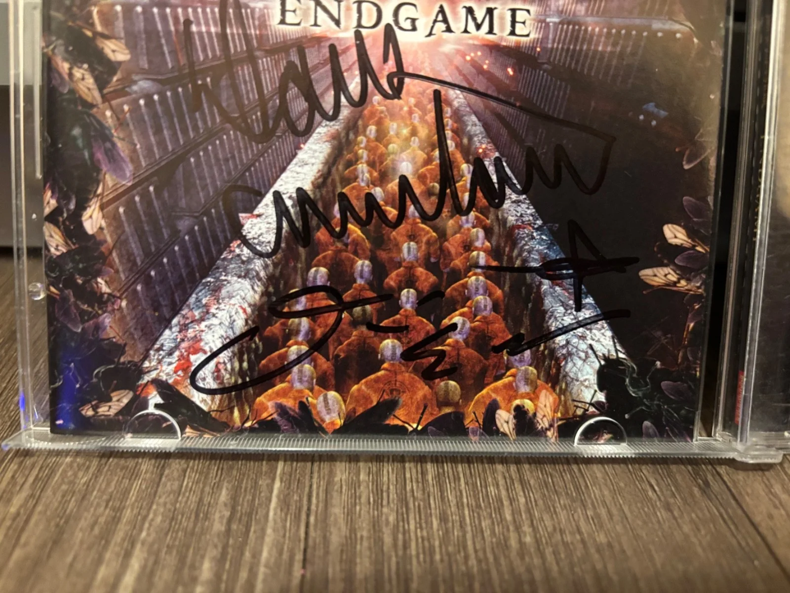 MEGADETH SIGNED AUTOGRAPHED CD DAVE MUSTAINE DAVE ELLEFSON RARE ENDGAME, image 3