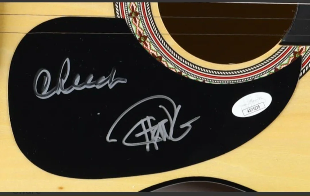 Cheech & Chong Autographed Up in Smoke Acoustic Guitar JSA Authentic, image 3