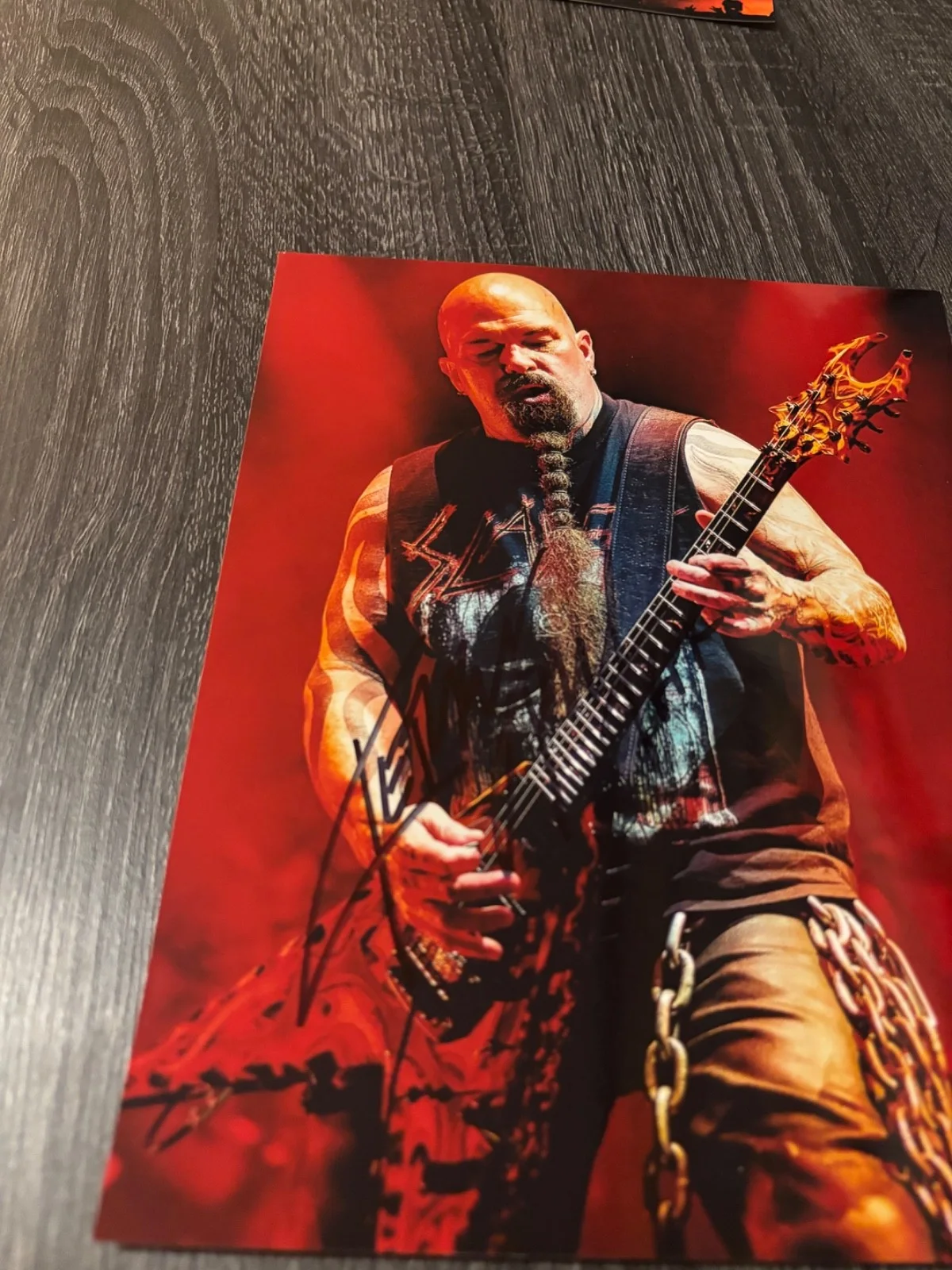 KERRY KING SIGNED AUTOGRAPHED 8X10 PHOTO RARE IN PERSON SLAYER METAL LIVE 19, изображение 2