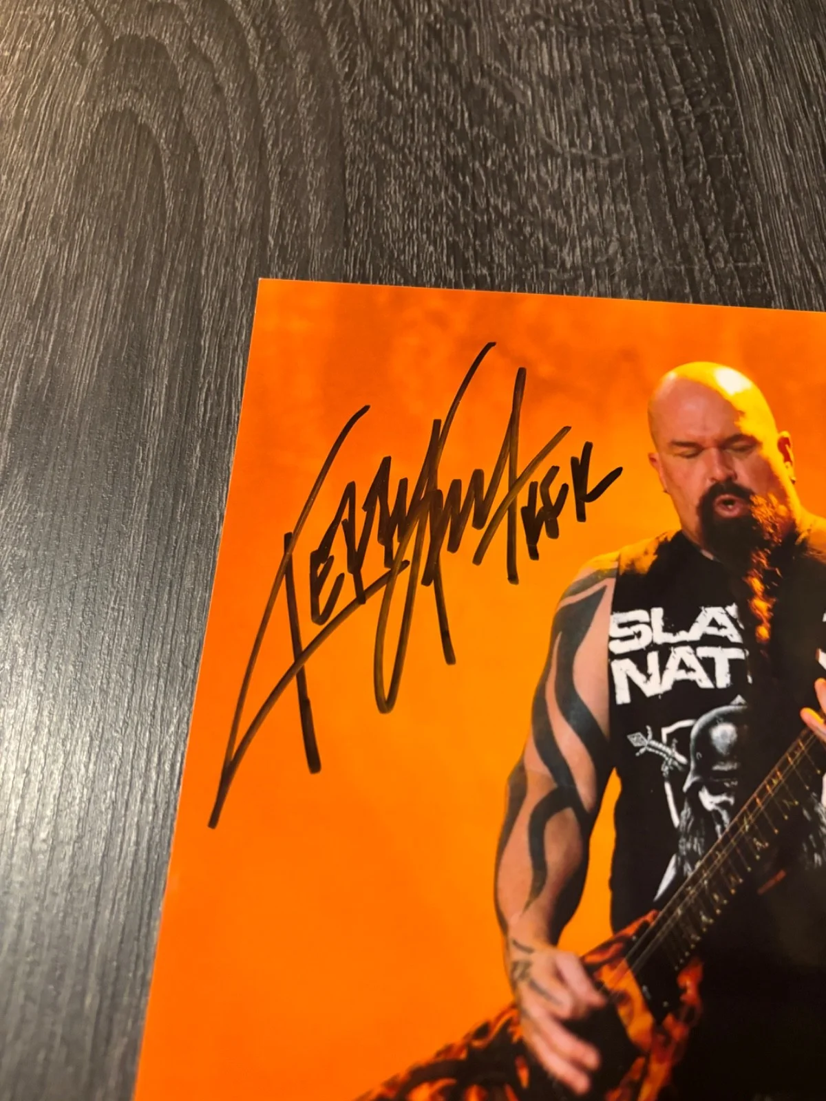 KERRY KING SIGNED AUTOGRAPHED 8X10 PHOTO RARE IN PERSON SLAYER METAL LIVE 18, изображение 2