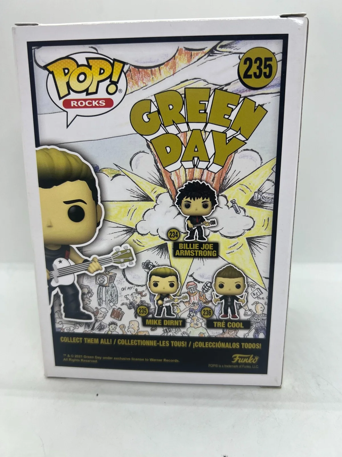 Mike Dirnt Signed Autographed Funko Pop Green Day #235 ACOA, image 4